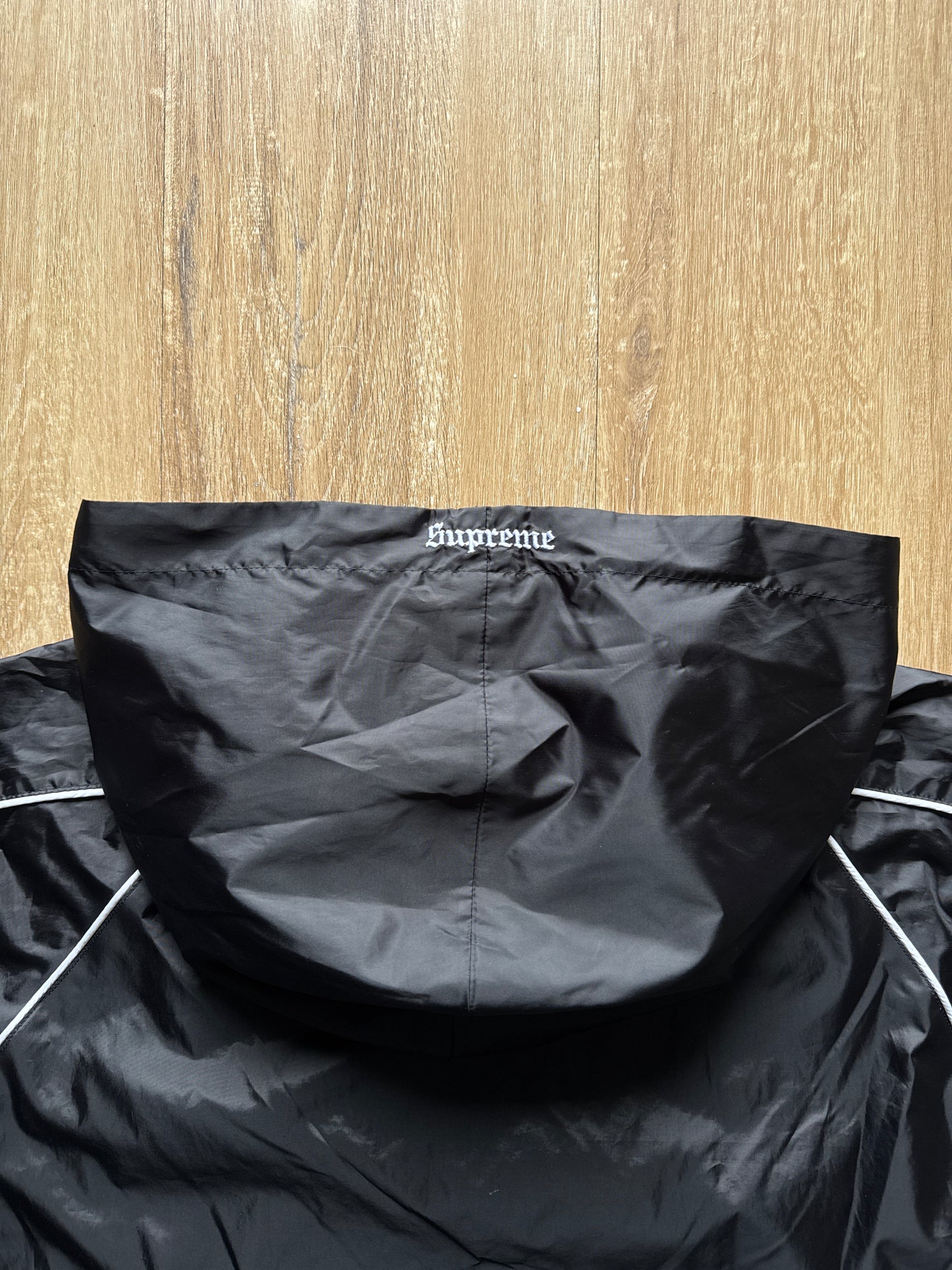 Supreme Hooded Warm Up Black Pullover