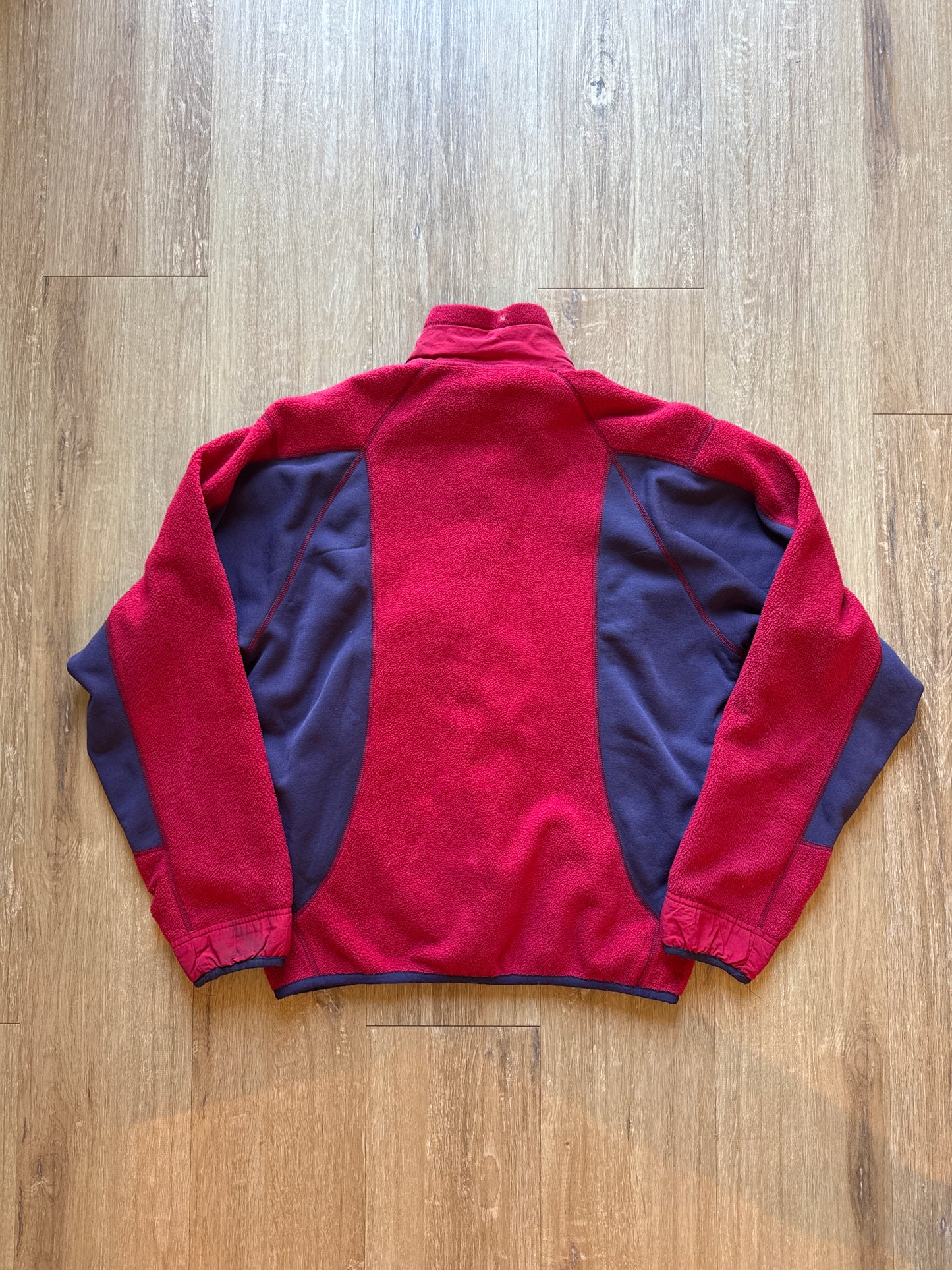 Vintage 90s Patagonia PEF Fleece Retro USA-Made Red Fleece Jacket