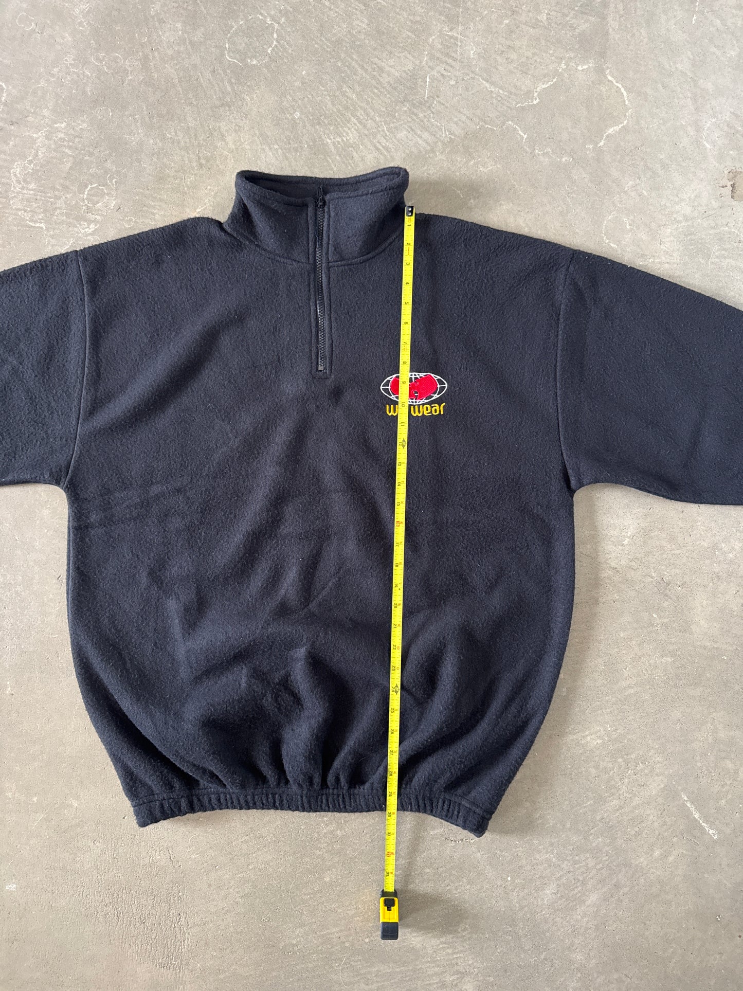 Vintage Wu Wear Fleece Embroidered Logo Quarter Zip Pullover