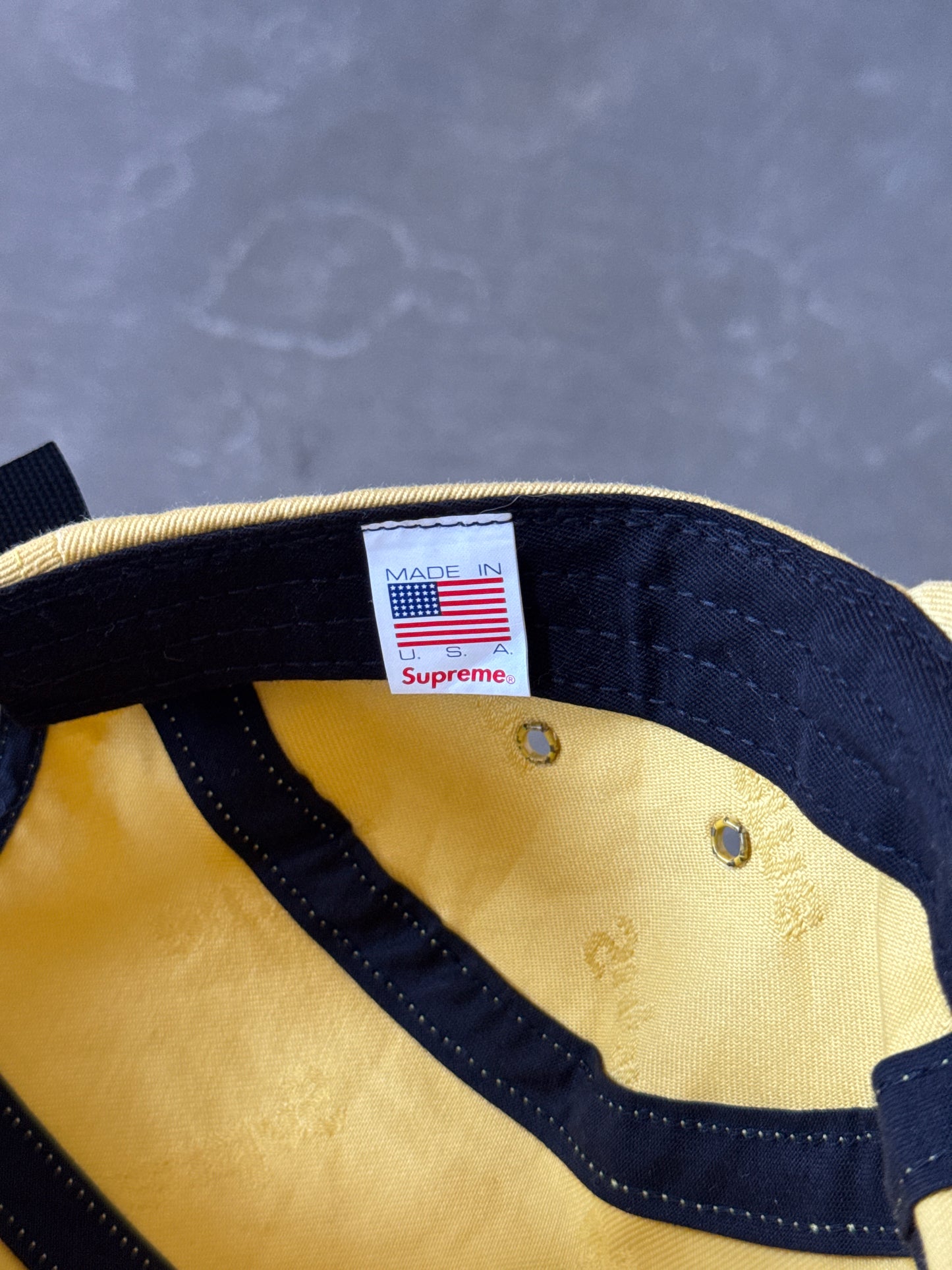 Supreme Washed Chino Yellow Camp Cap Hat
