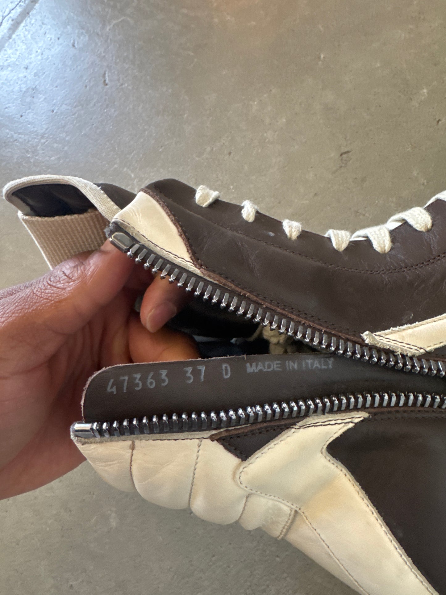 Rick Owen’s Women’s Geobasket Brown Milk