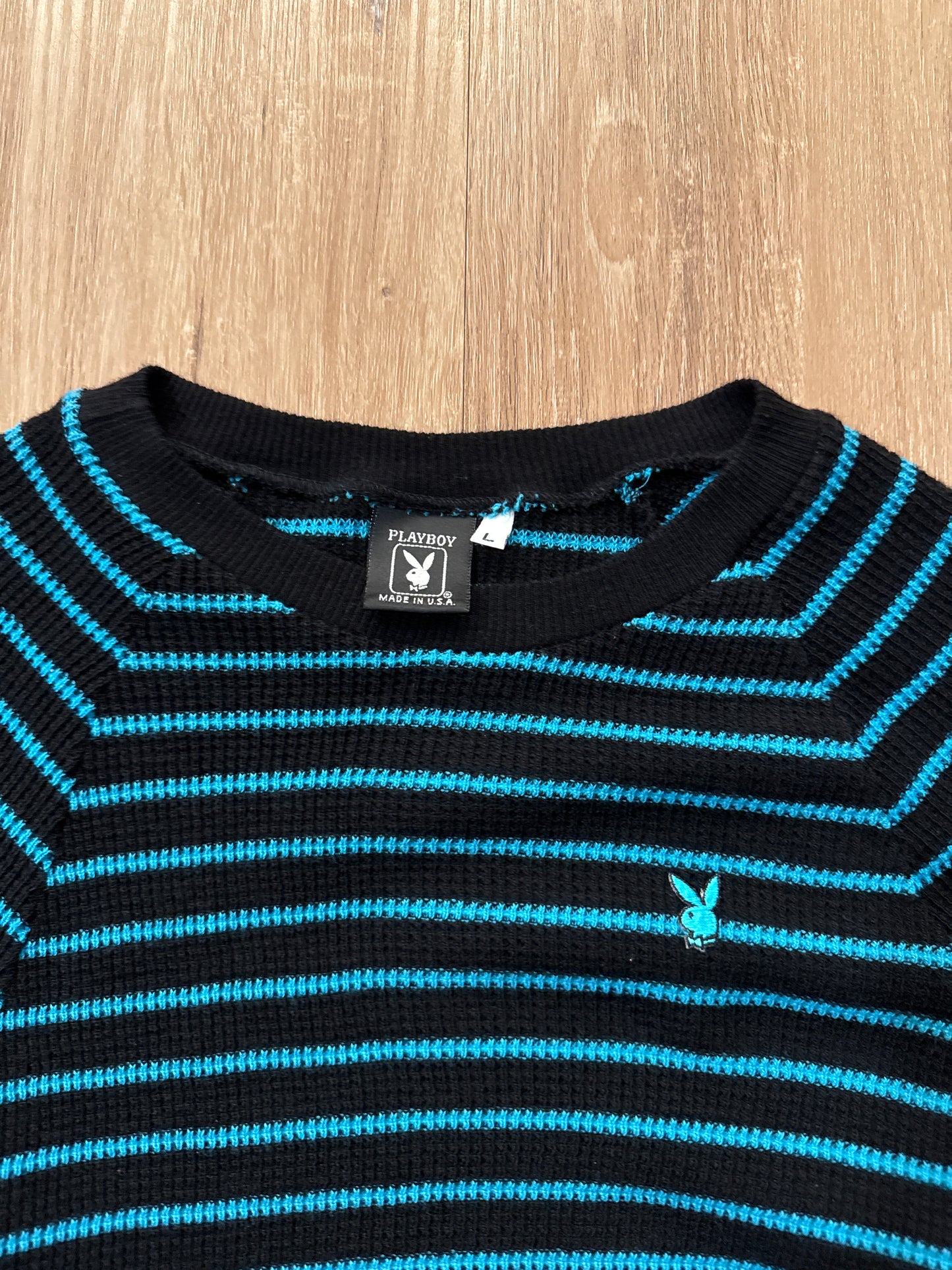 Vintage 80s Playboy Striped Sweater