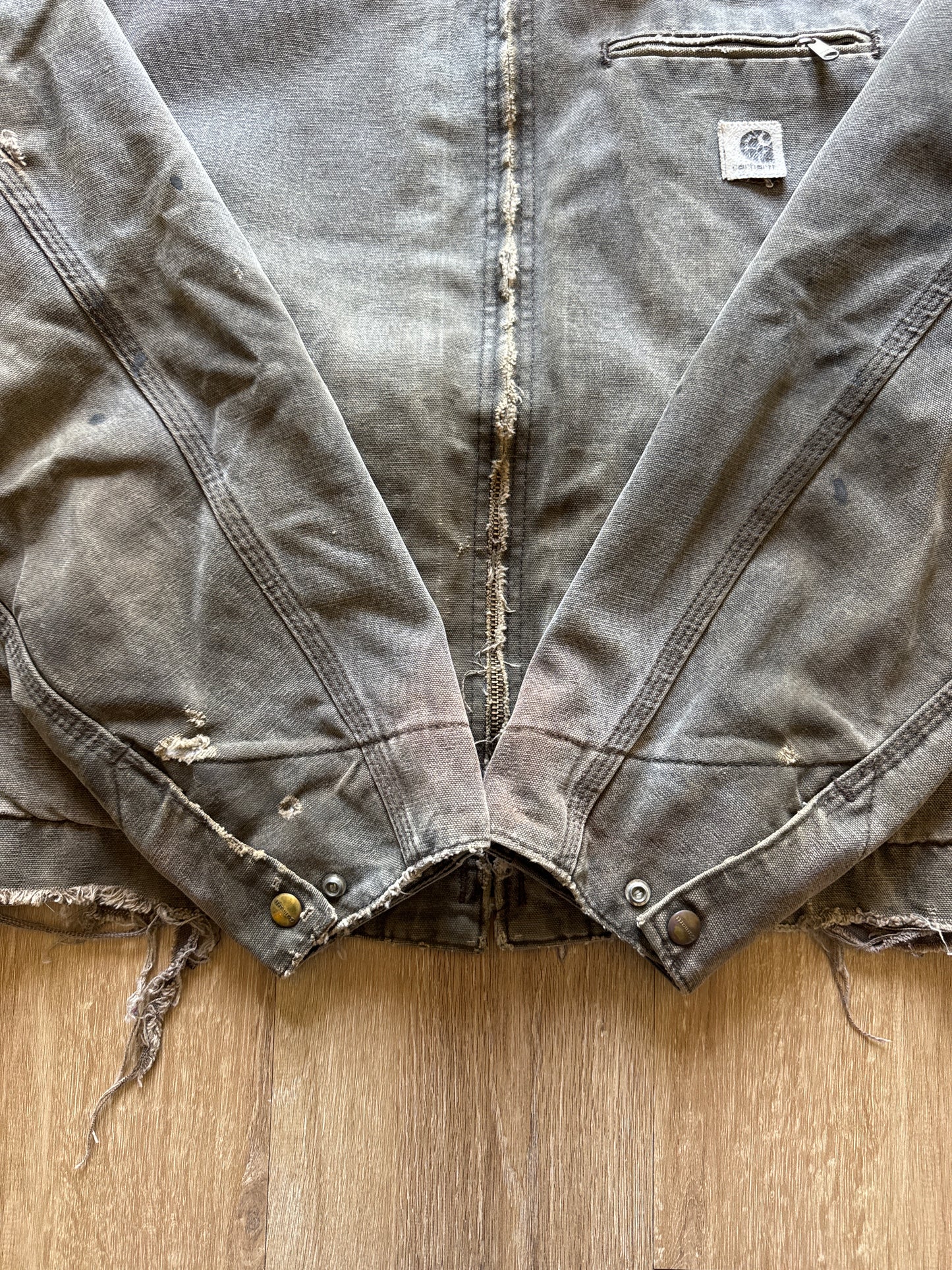 Vintage Carhartt Distressed Thrashed Detroit Jacket