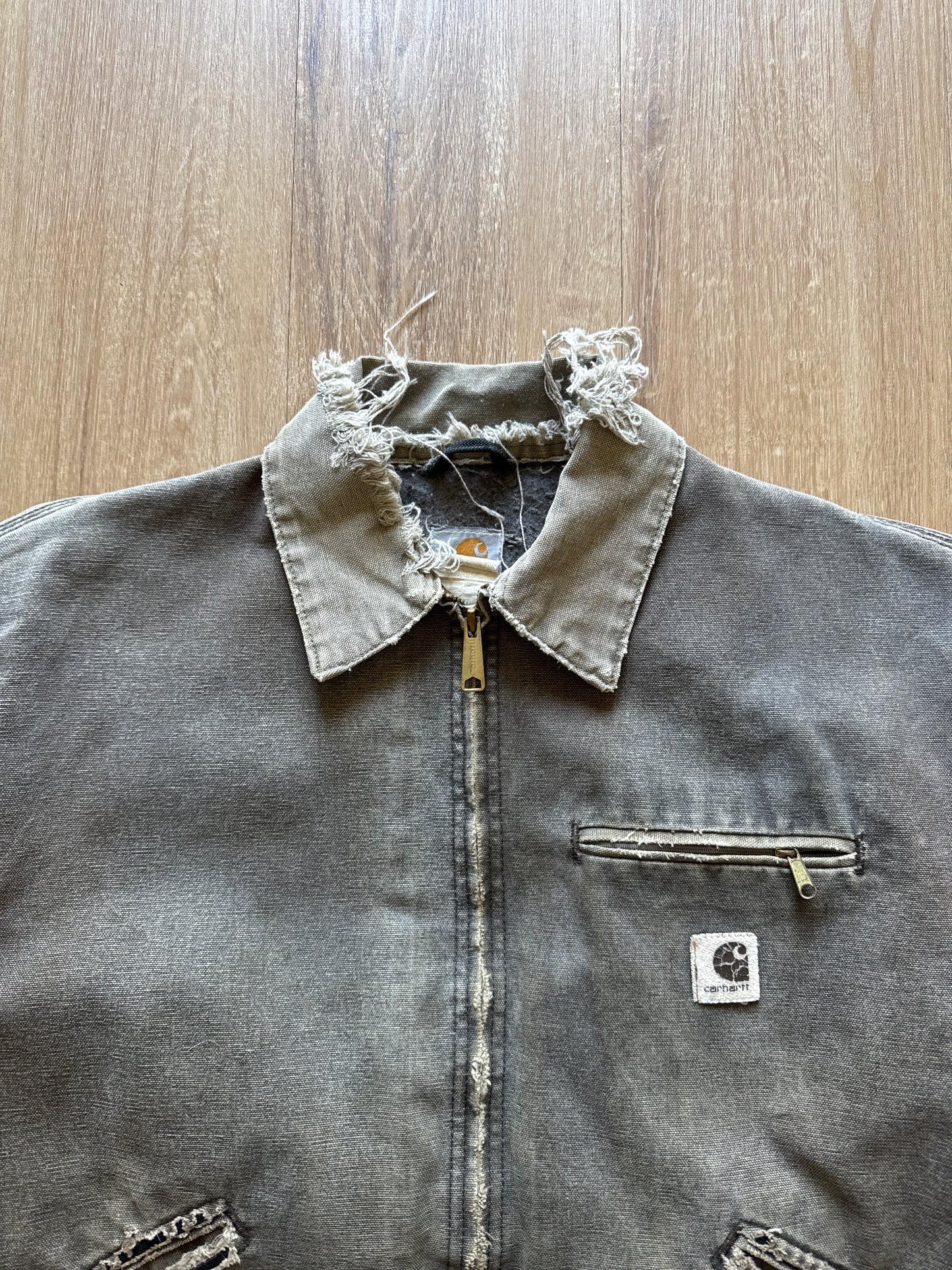 Vintage Carhartt Distressed Thrashed Detroit Jacket