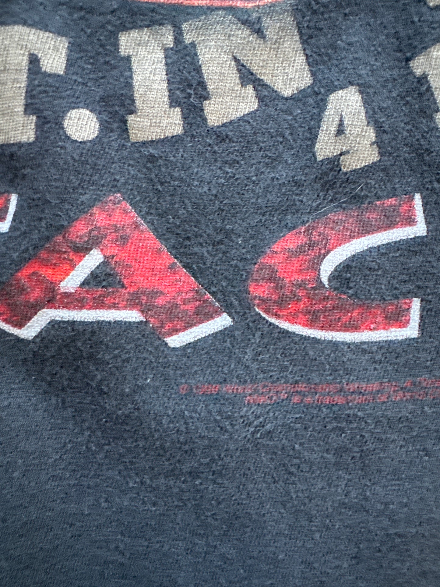 Vintage 1998 Youth WWF New World Order Red And Black Attack Tee