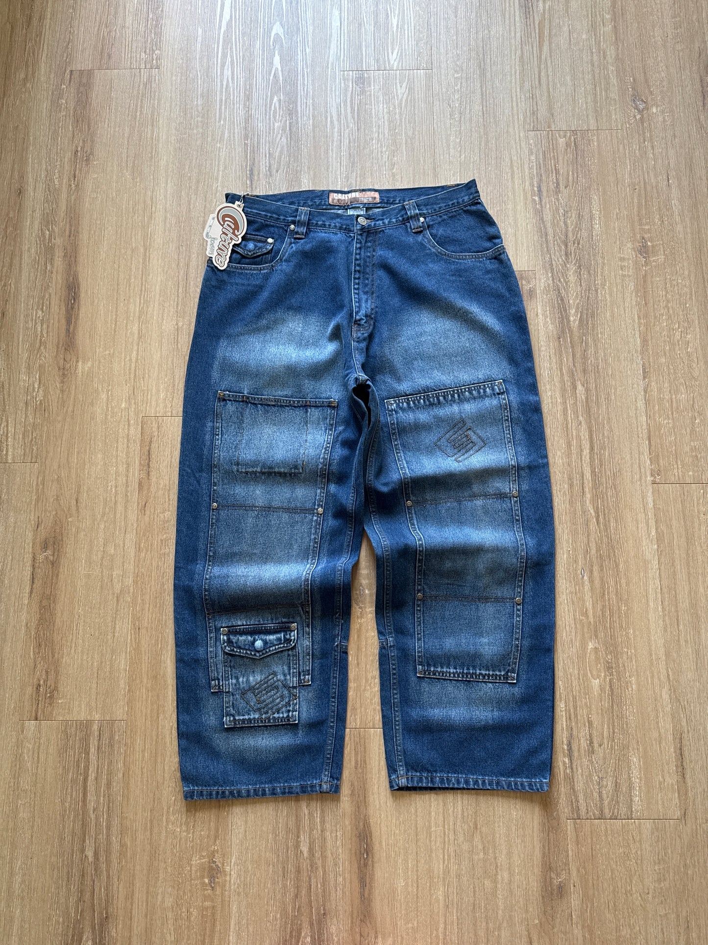 Vintage Culture Jeans Double Knee Pocket Denim Jeans