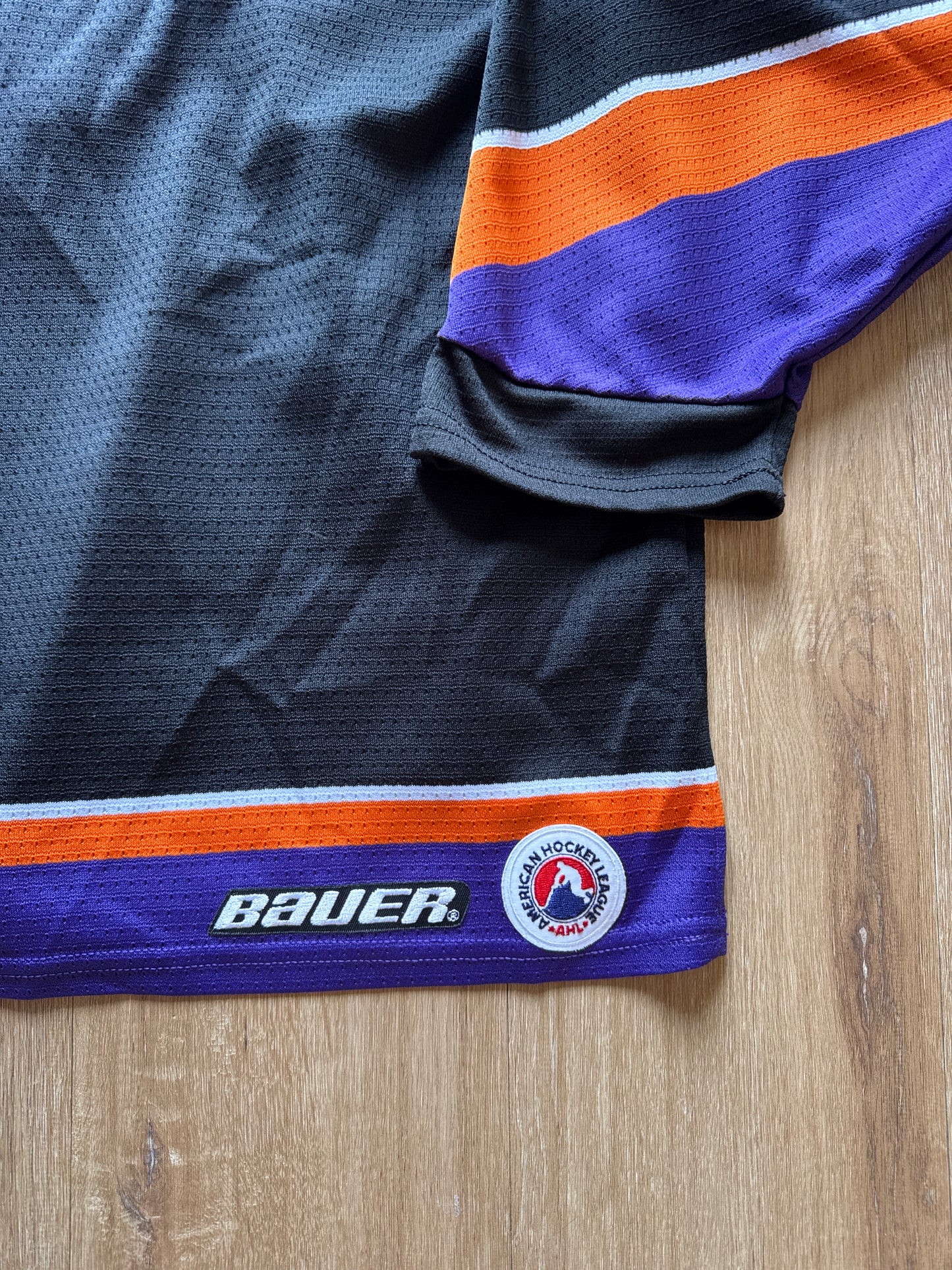Vintage 90s Bauer Philadelphia Phantoms SP Black AHL Hockey Jersey