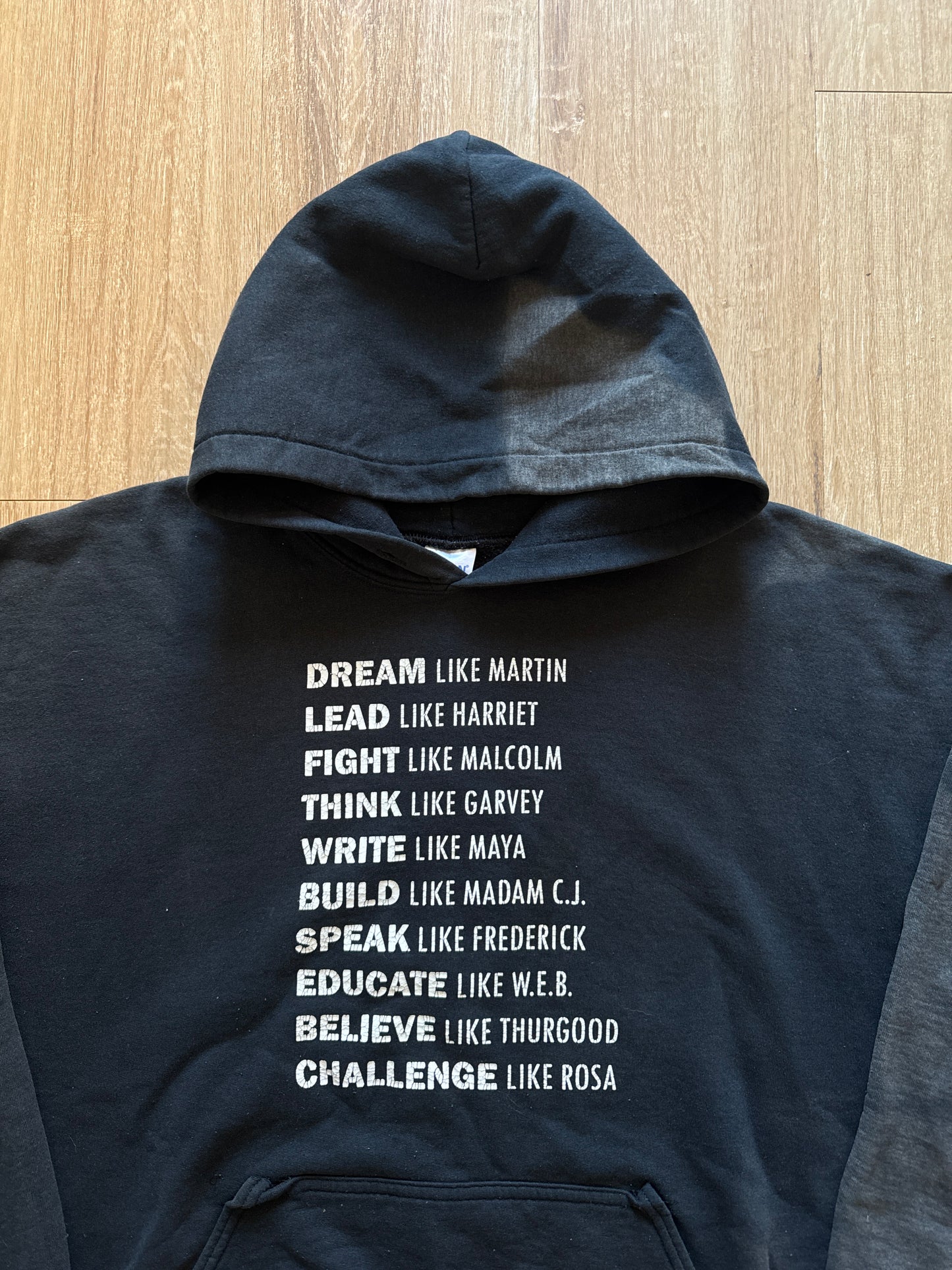 Black History Quote Sun Faded Hoodie