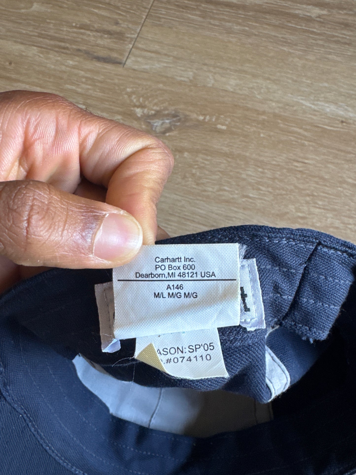 Vintage Carhartt Navy Fitted Hat
