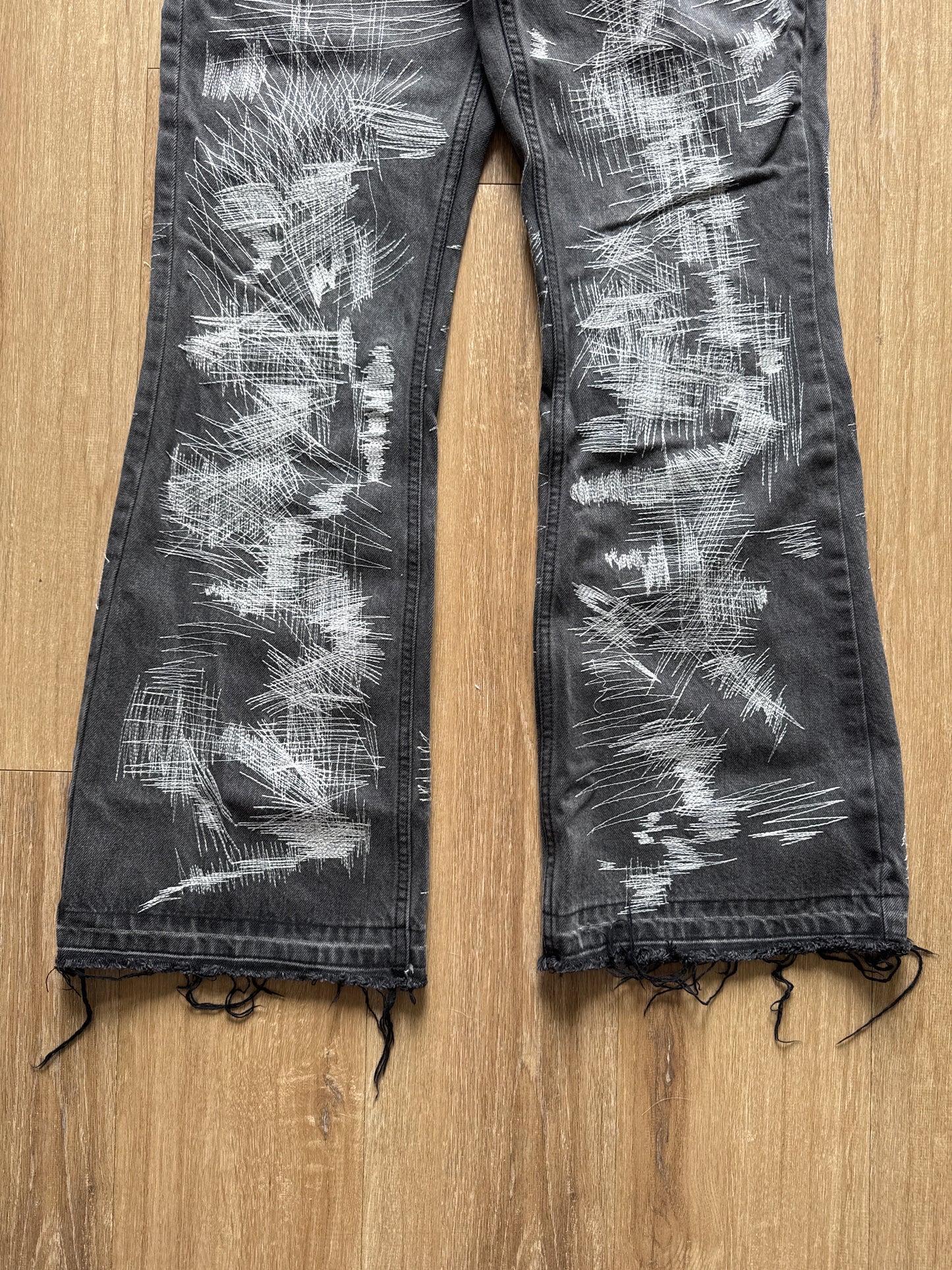 Urban Outfitters BDG 90s Bootcut Flare Denim Contrast Stitch Black Jeans
