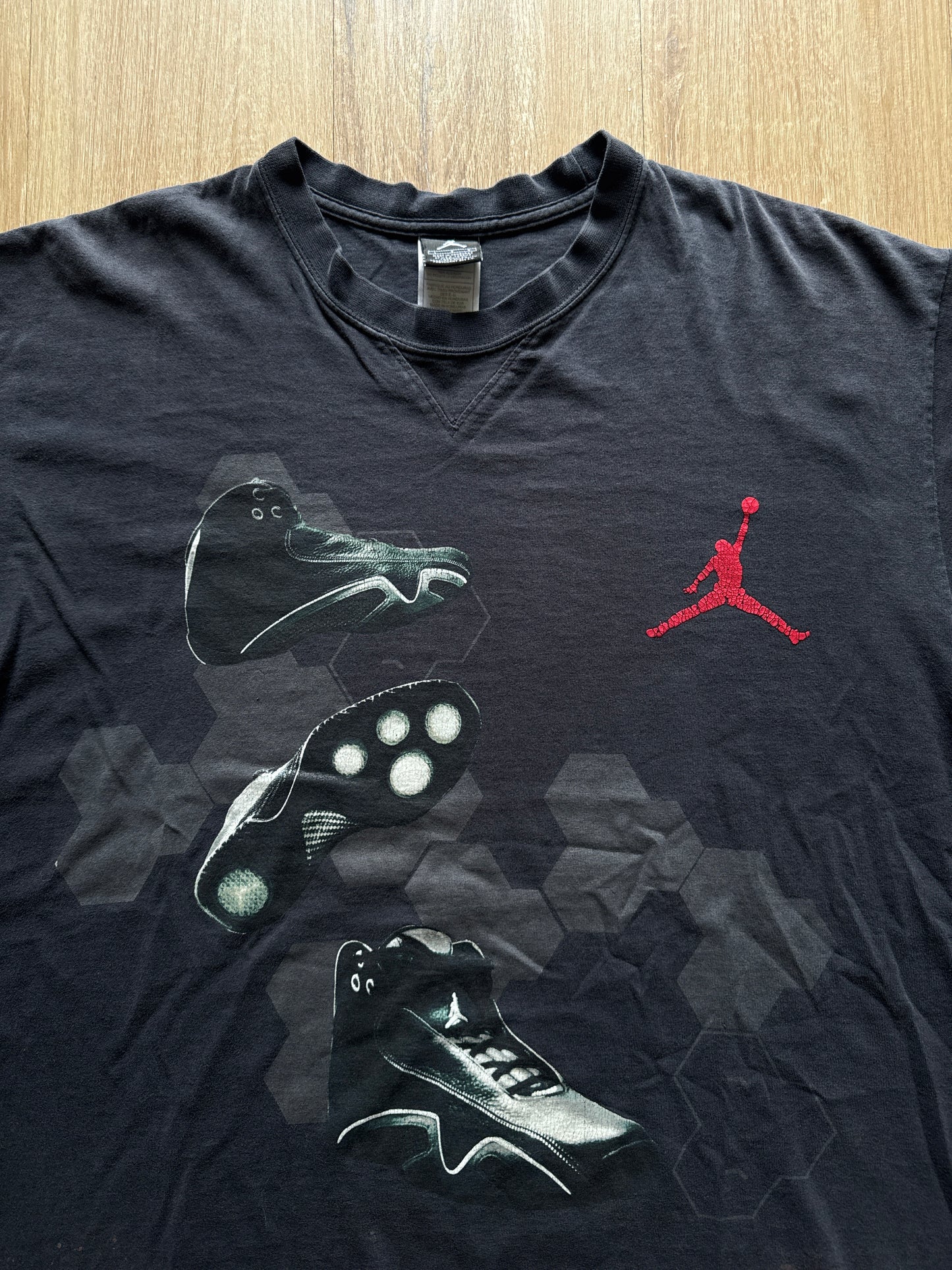 Y2k Nike Jordan 21 Release 2006 Black Tee