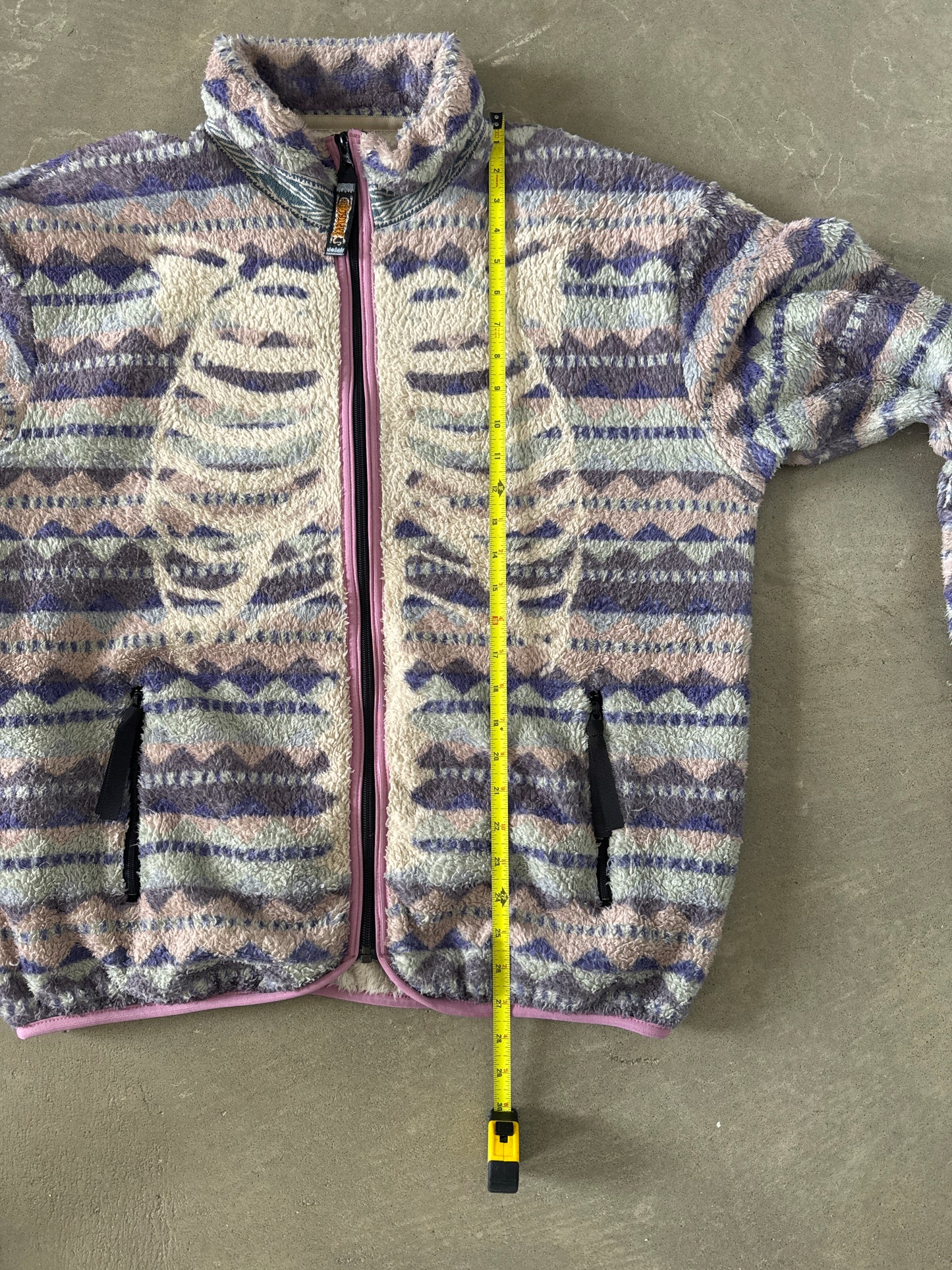 Kapital Ashland Stripe & Bone Fleece Zip Blouson Jacket