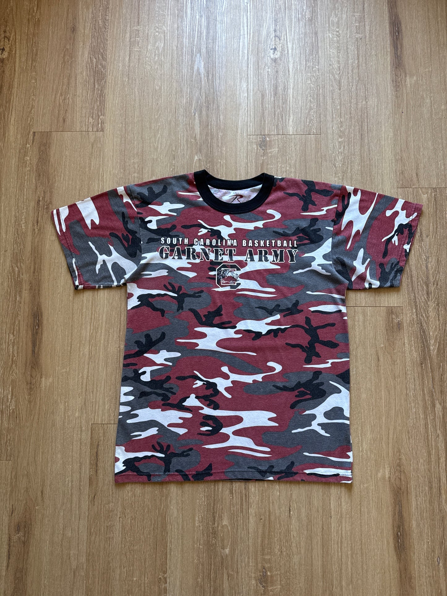University Of South Carolina Gamecocks Basketball Garnet Army Tee