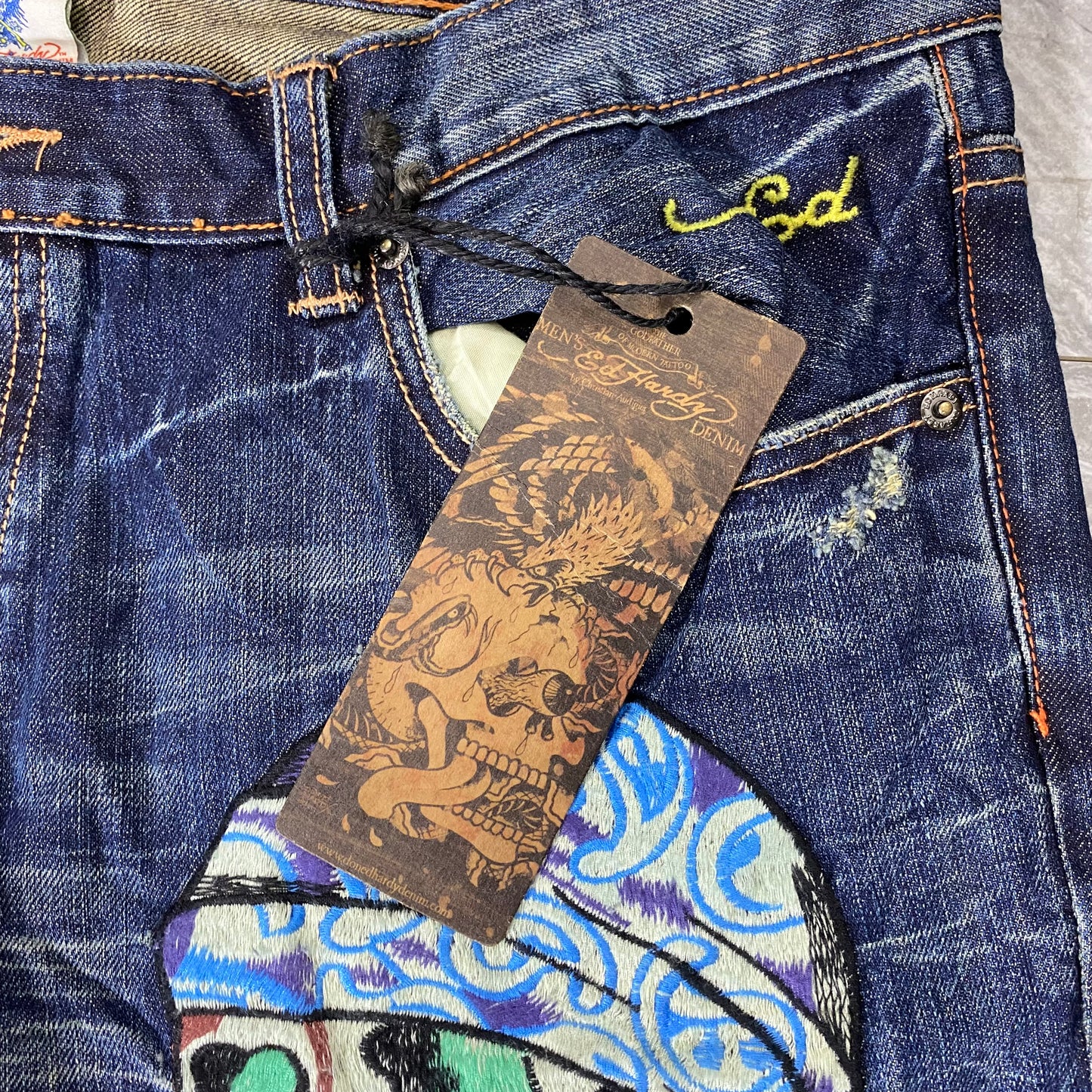 Vintage Ed Hardy Jenny Pirate Denim Jeans
