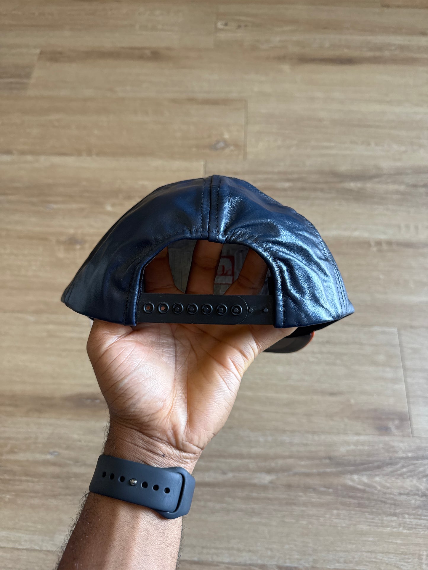 Vintage 90s University Of Syracuse Orangeman Leather Snap Back Hat