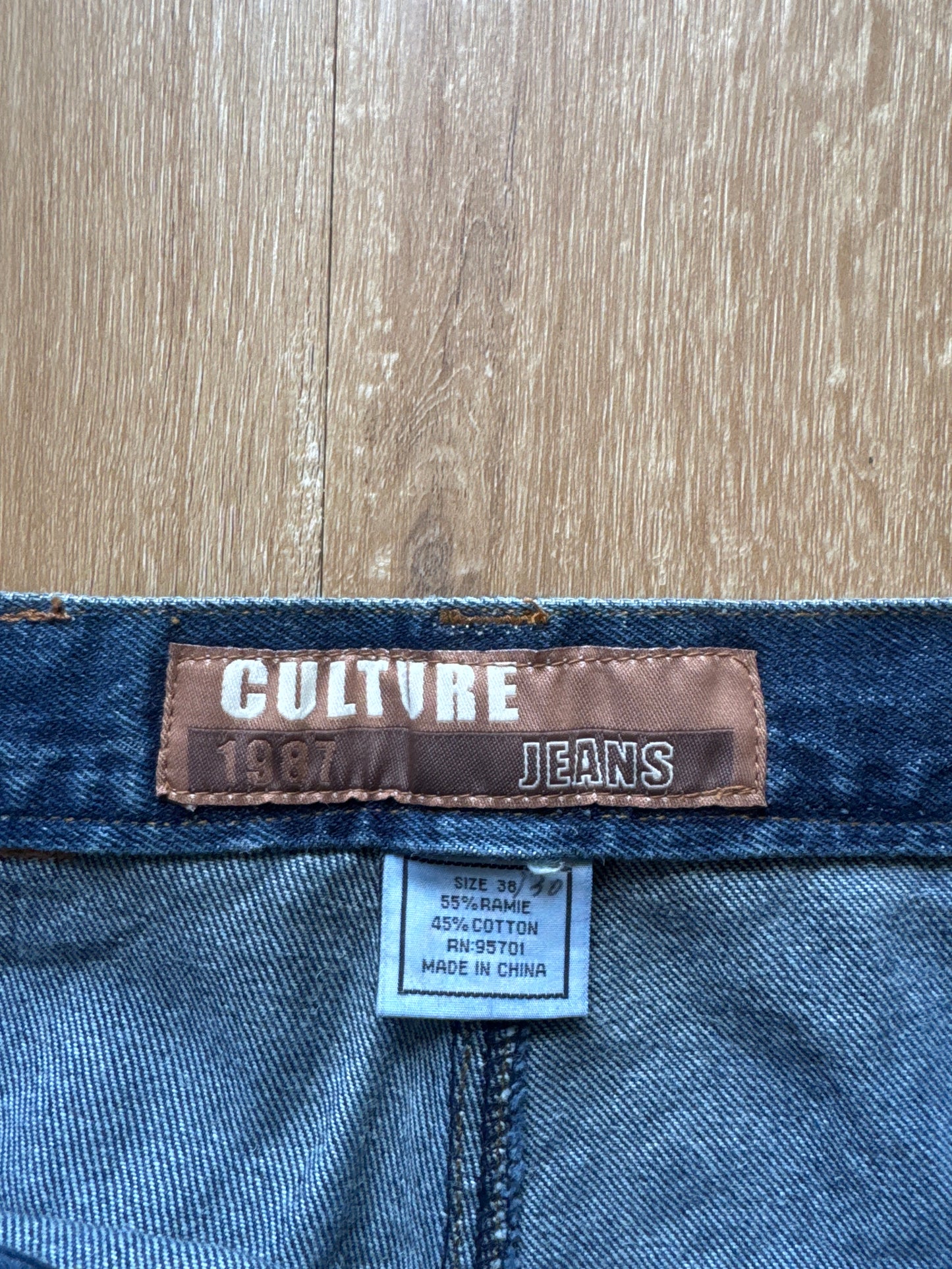 Vintage Culture Jeans Double Knee Pocket Denim Jeans