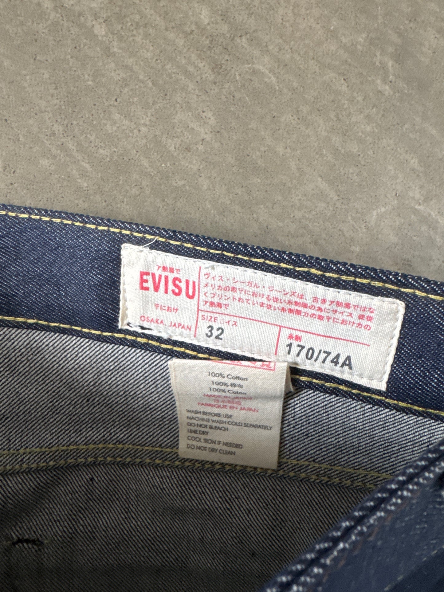 Evisu Embroidered Japanese Art Selvedge Denim Jeans