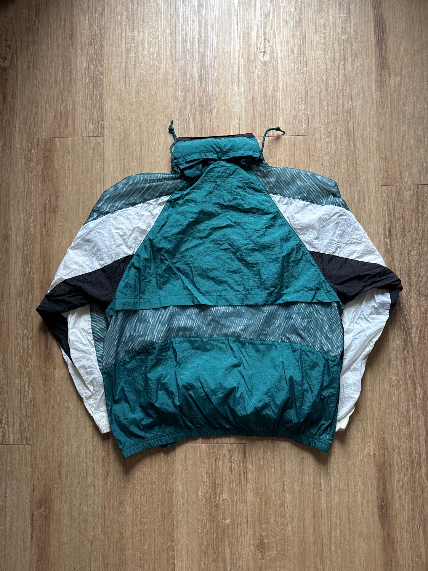 Vintage 90s Bike Hidden Hood Windbreaker Jacket