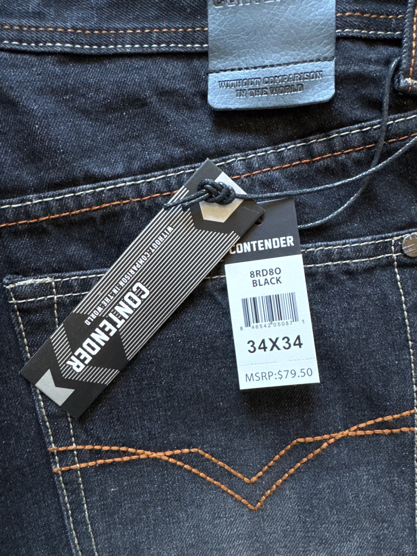 Y2K Contender Slim Straight Black Denim Jeans