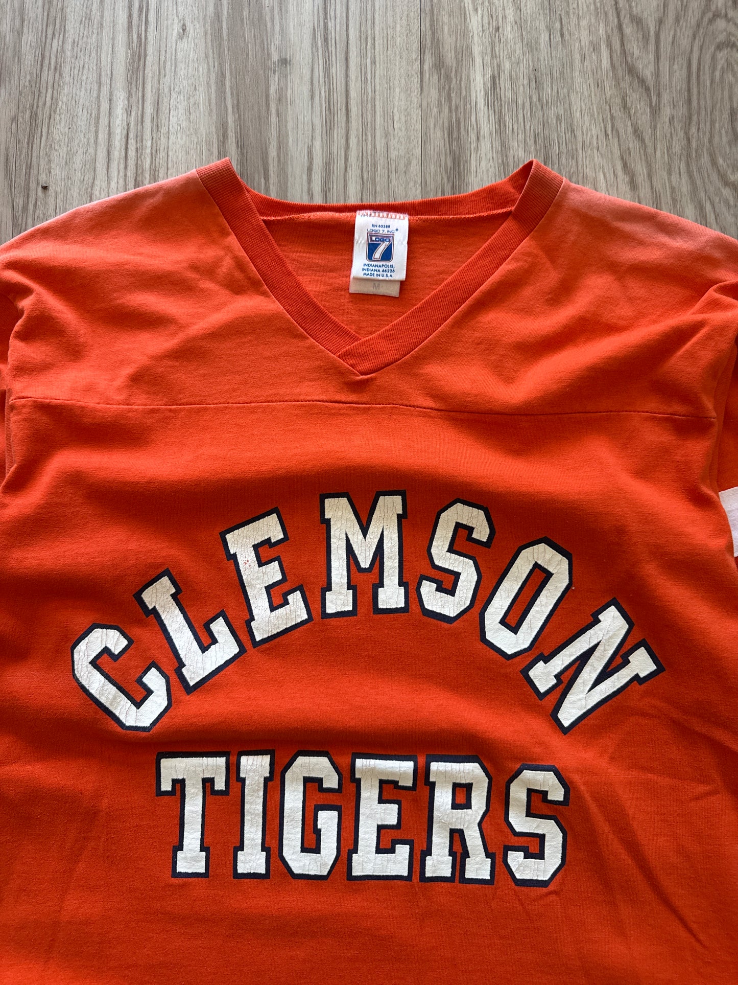 Vintage Logo 7 University Of Clemson Tigers Tee