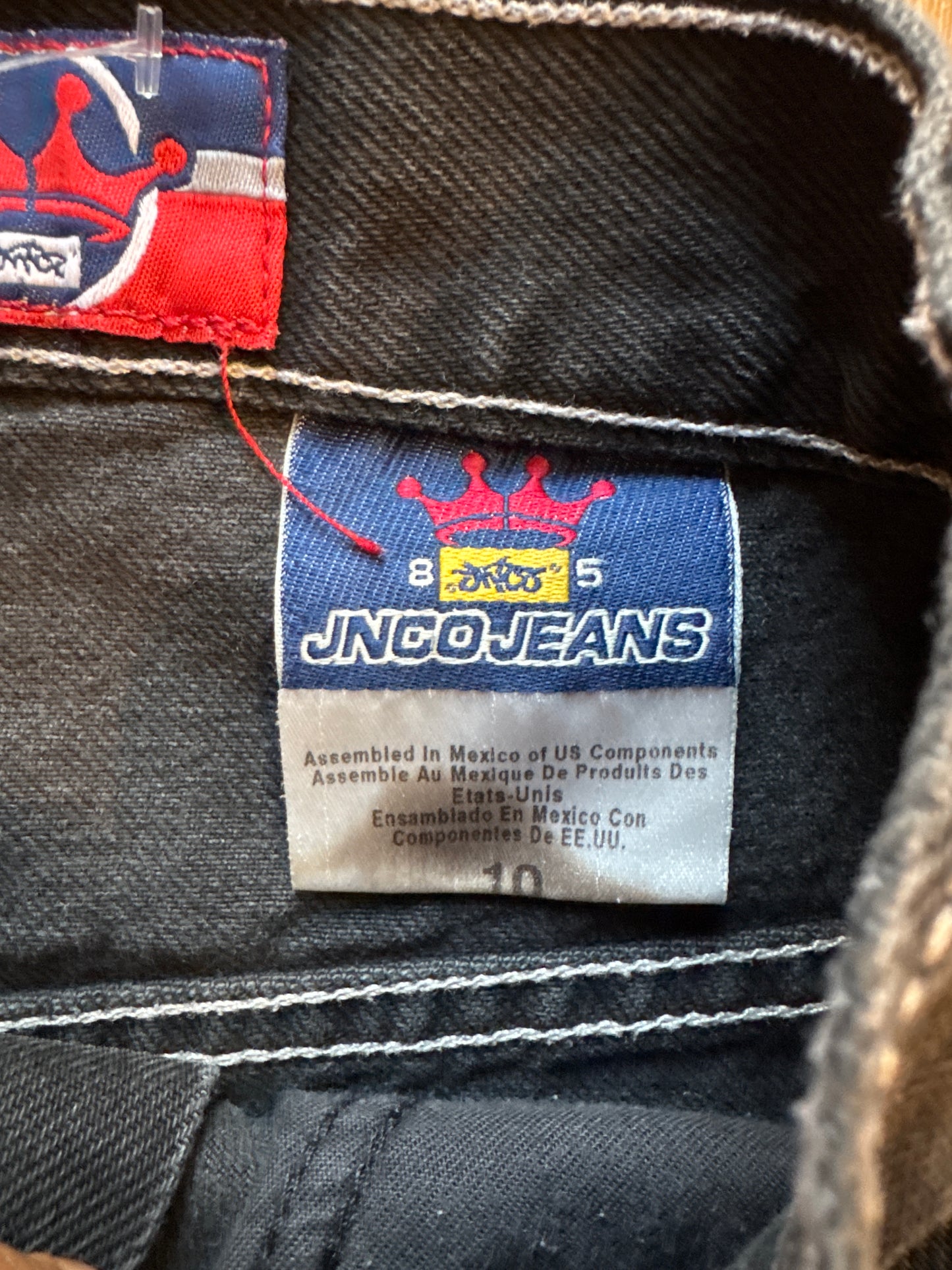 Youth Y2K Jnco Red Crown Denim Jeans