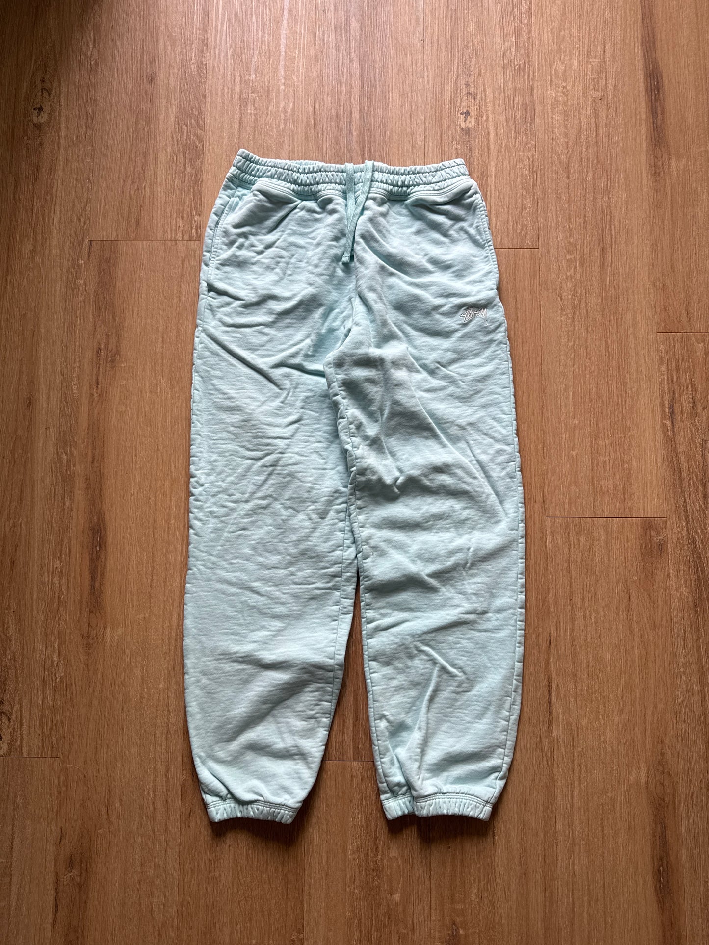 Stussy Overdyed Sky Blue Logo Sweatpants