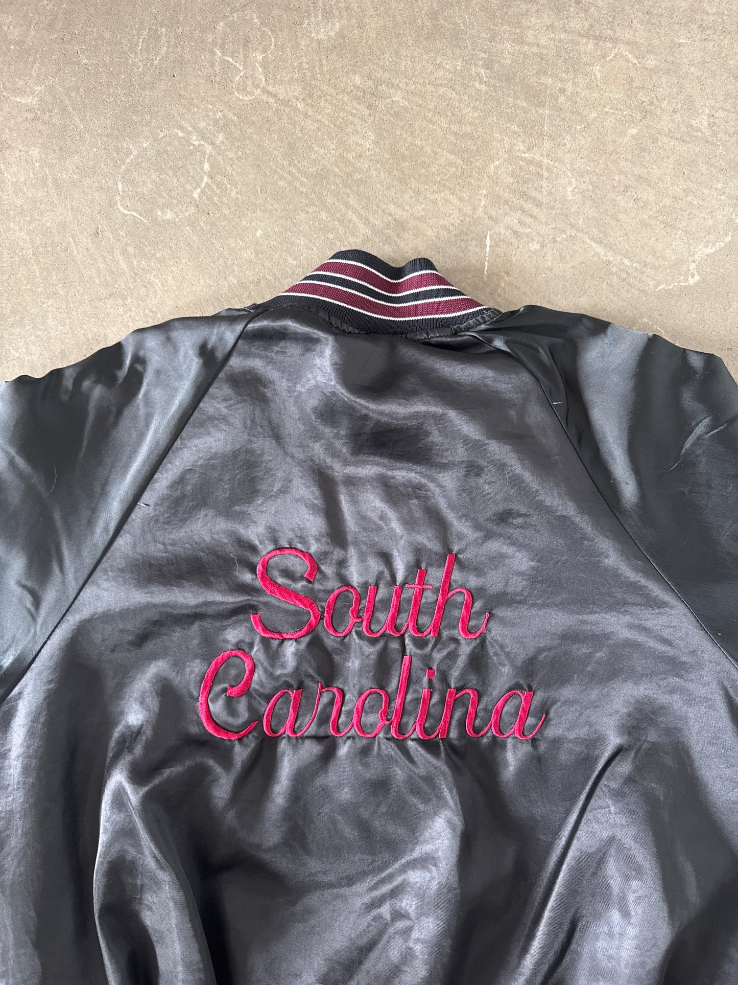 Vintage 80s University Of South Carolina Gamecocks Satin Jacket