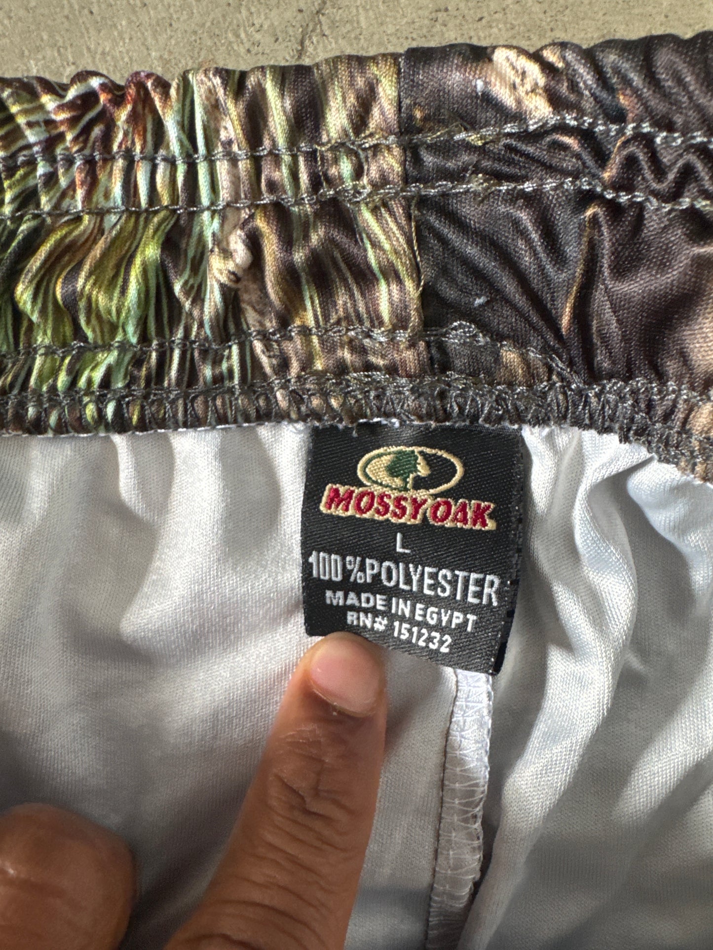 Mossy Oak Polyester Baggy Forest Camo Shorts