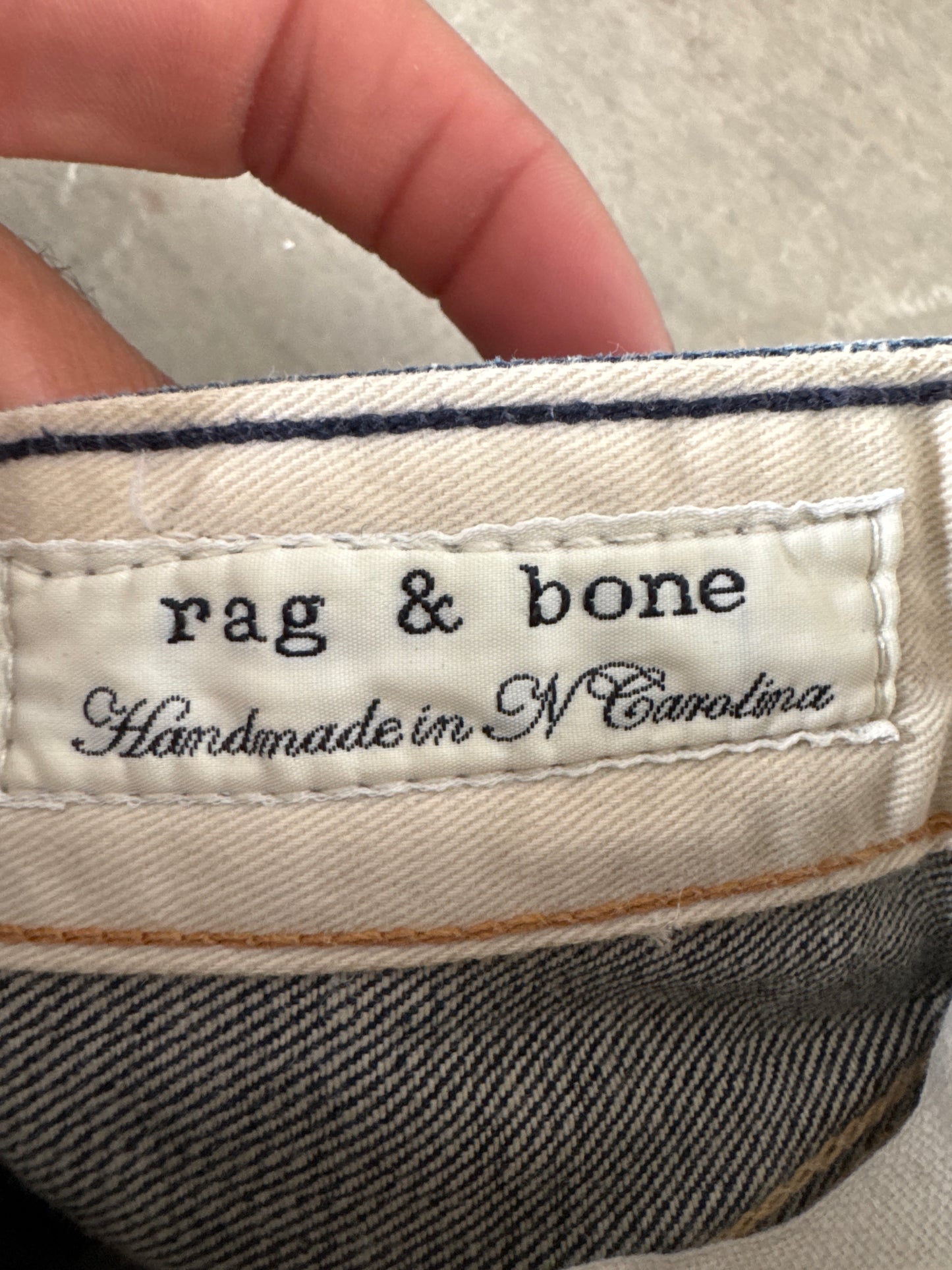 Rag Bone Straight Button Fly Denim Jeans