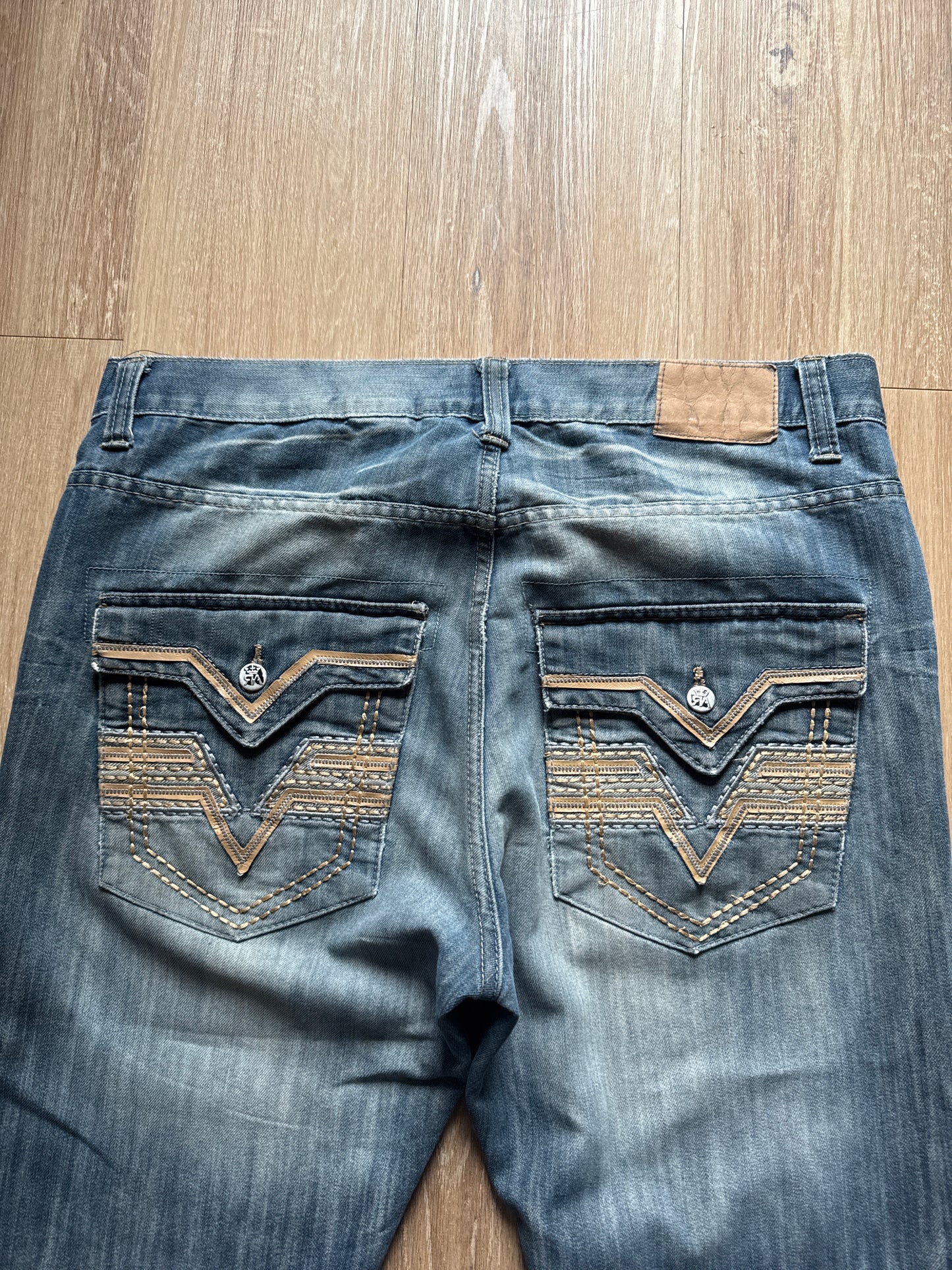 Vintage Y2K Red Ape Boot Cut Denim Jeans