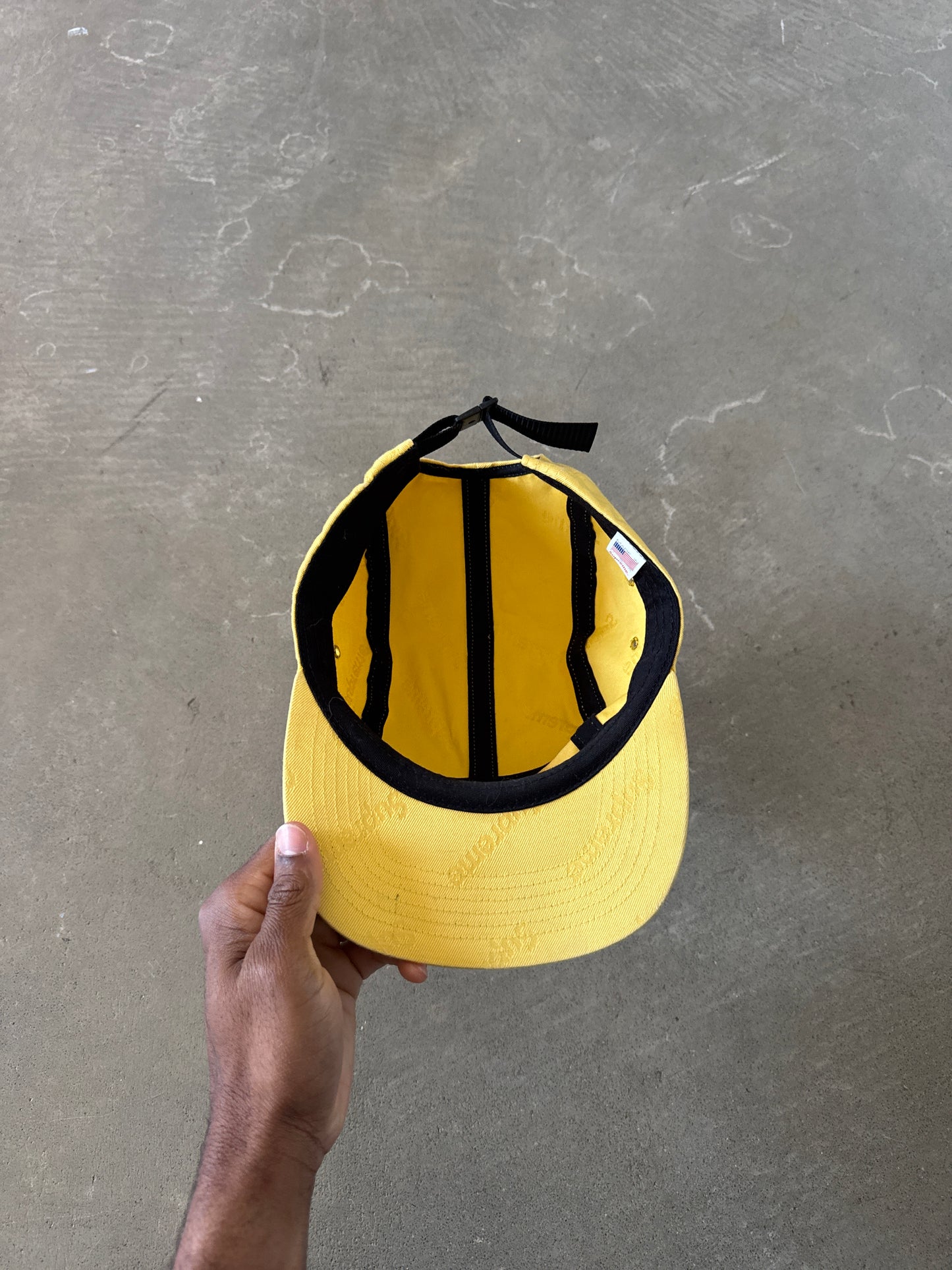 Supreme Washed Chino Yellow Camp Cap Hat