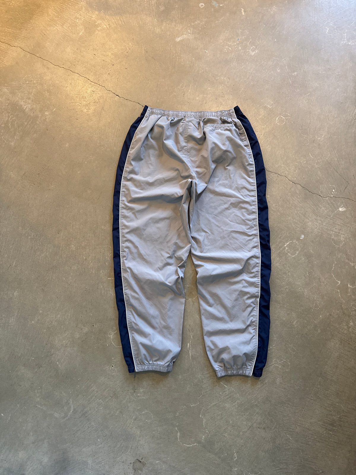 Vintage Reebok Navy Grey Baggy Track Pants