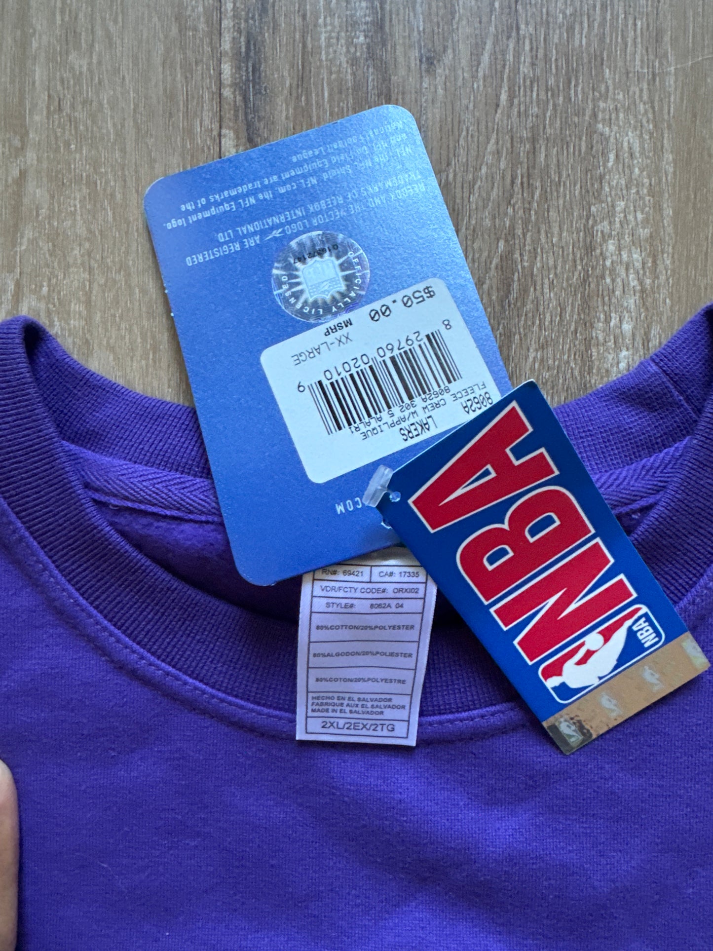 Vintage Reebok Los Angeles Lakers NBA Basketball Sweatshirt