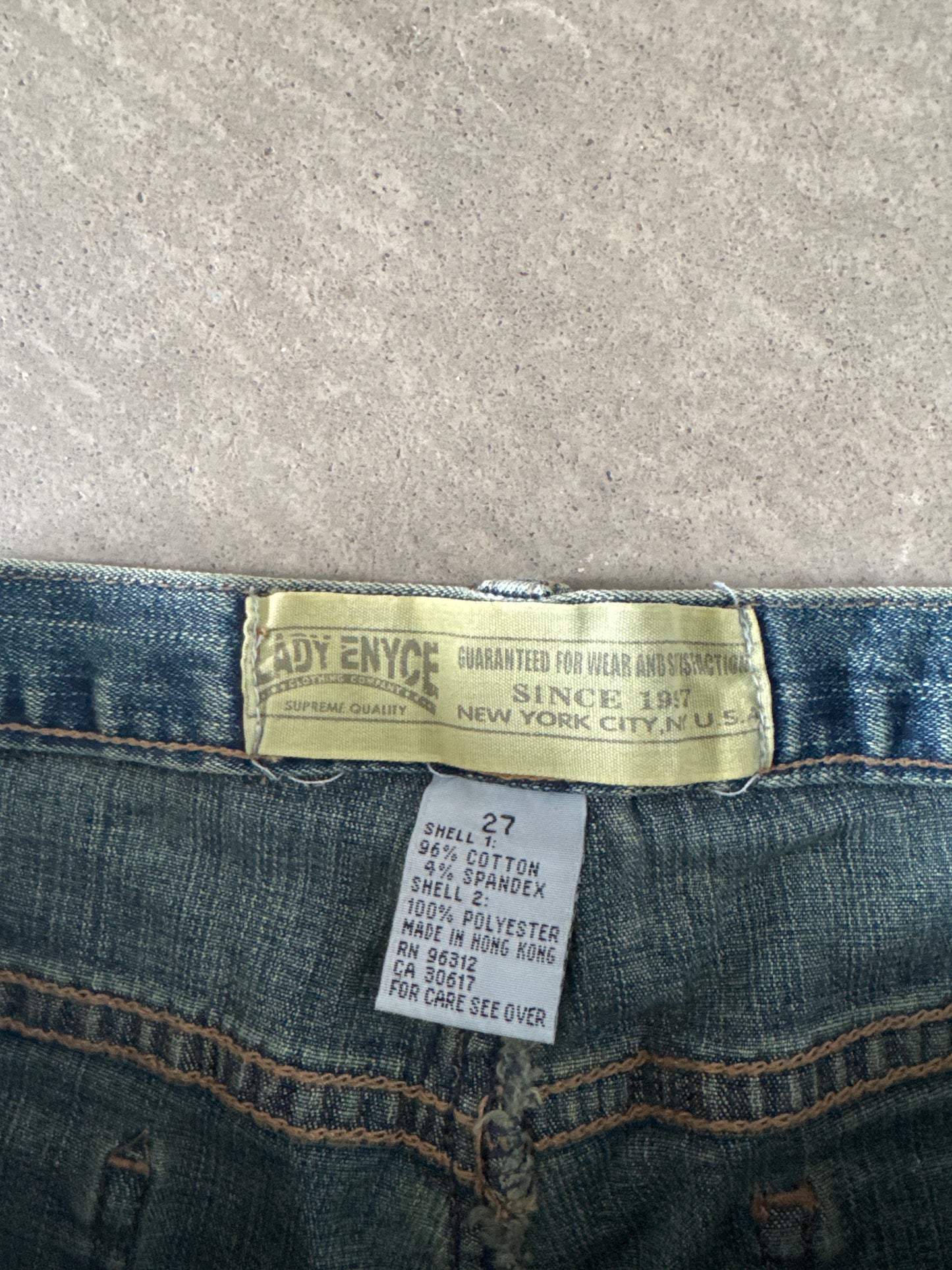 Vintage Y2K Women’s Enyce Low Rise Bleach Stripe Denim Jeans