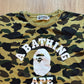 Vintage A Bathing Ape Bape Yellow 1st Camo College Logo Tee