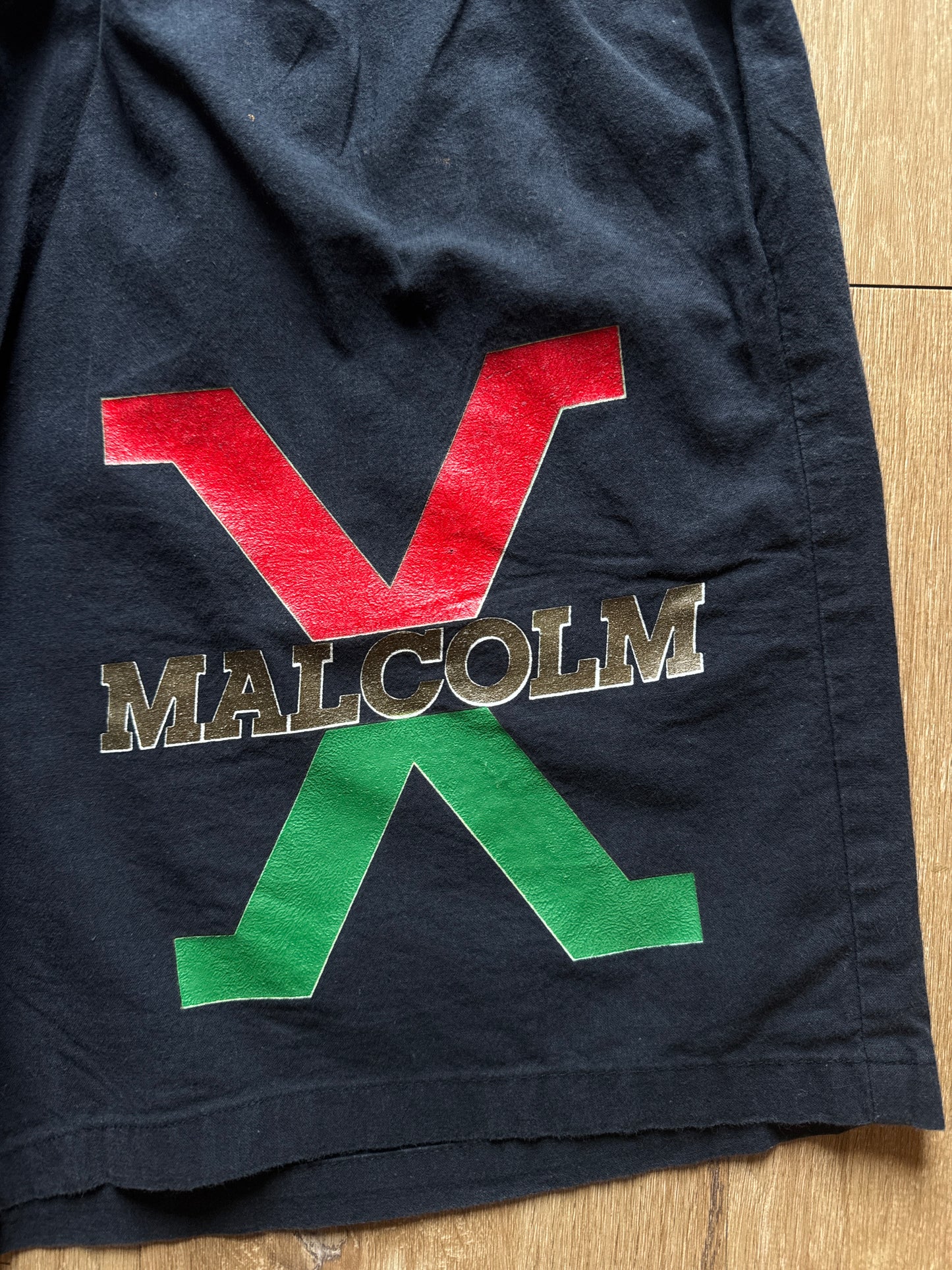 Vintage 90s Malcolm X Black History Shorts