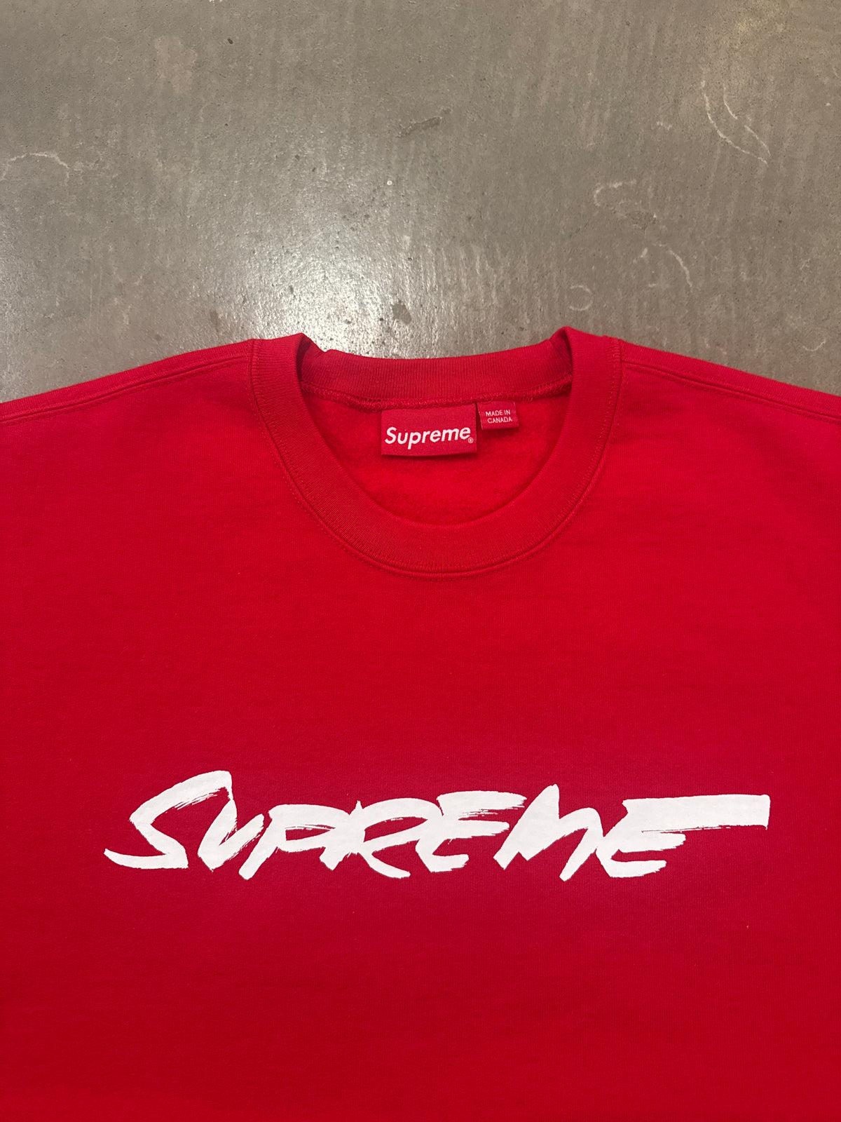 Supreme Futura Logo Red Crewneck (FW20)