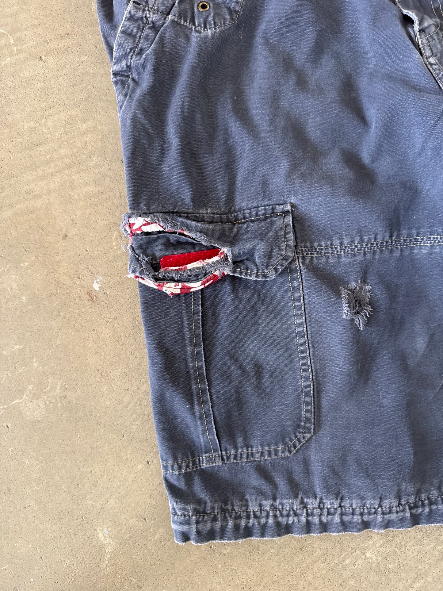 Vintage WF1 Faded Navy Utility Cargo Short