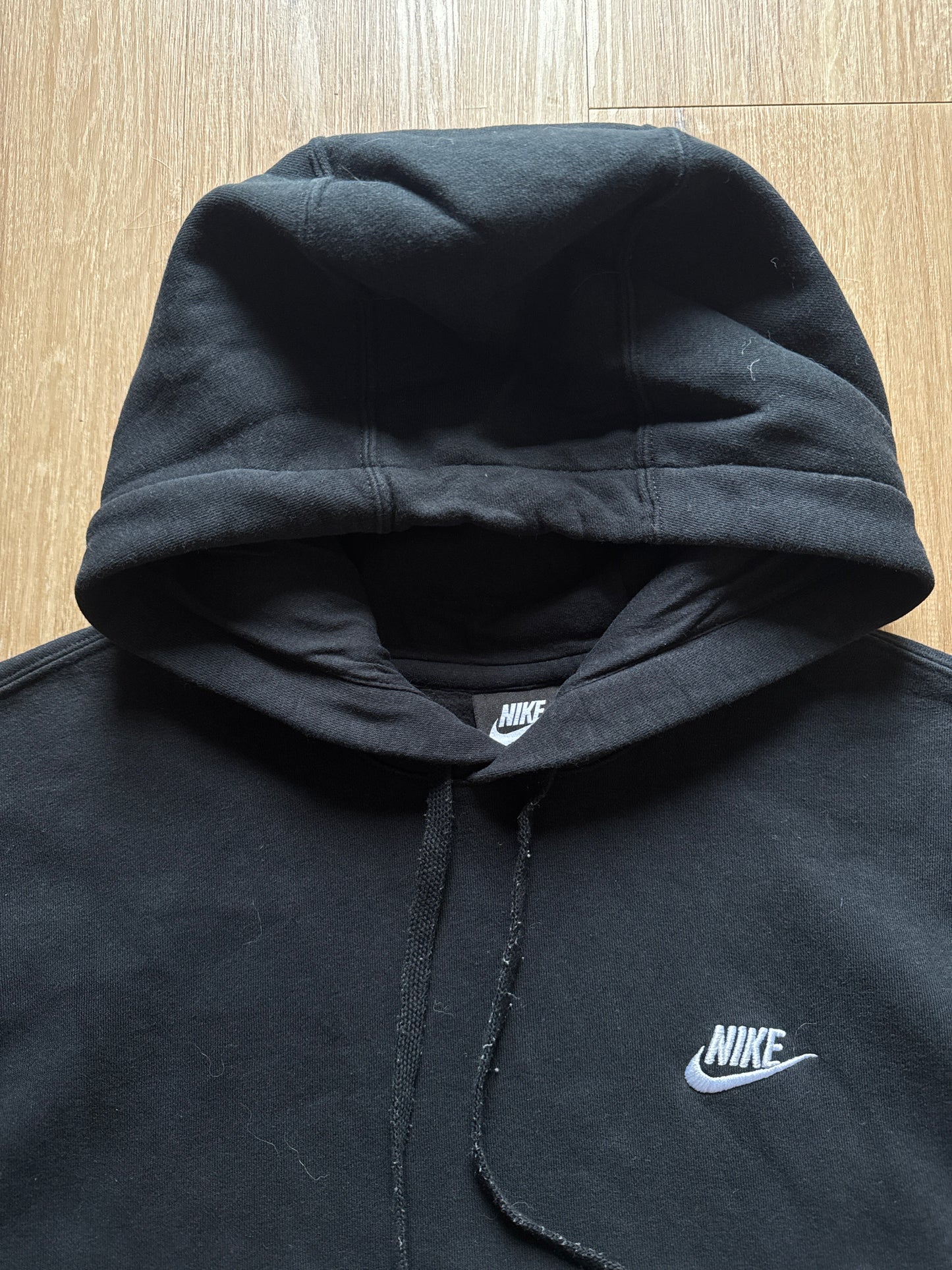 Nike Black Embroidered Logo Hoodie