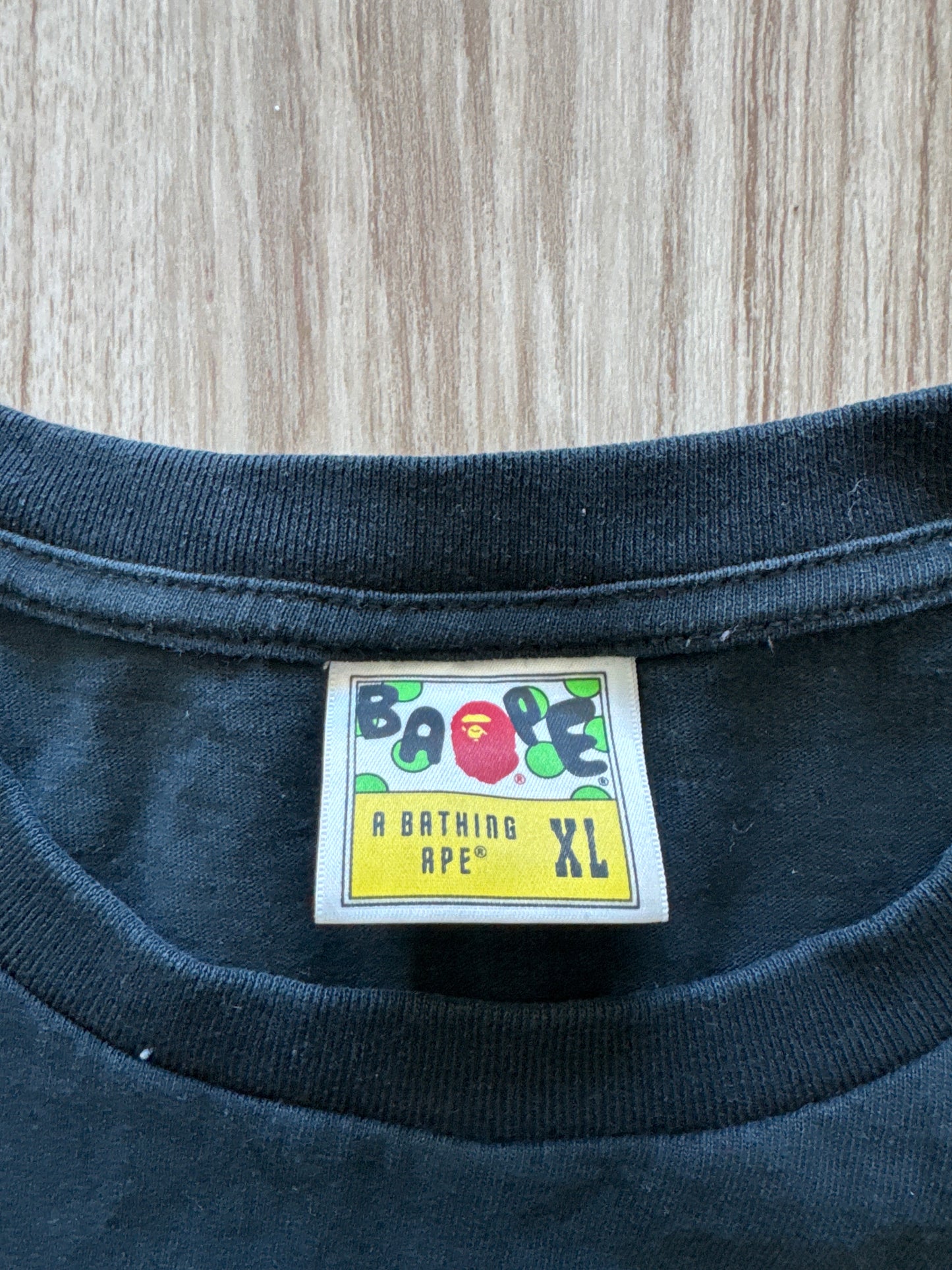 A Bathing Ape Bape Black Logo Tee