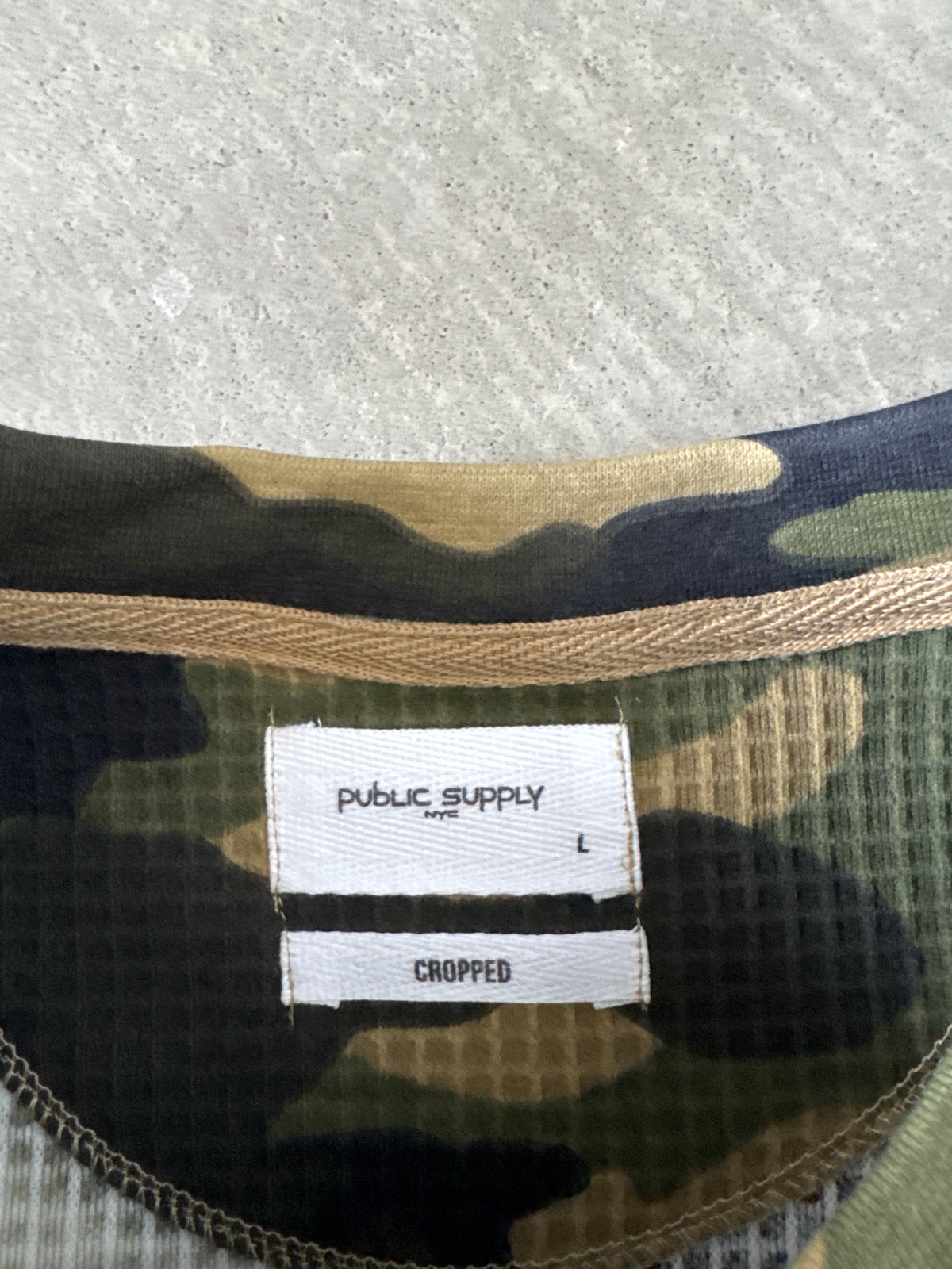 Public Supply NYC Woodland Camo Oversized Cropped Fit Tee