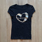 Y2K Women’s Bebe Bedazzled Black Heart Logo Tee