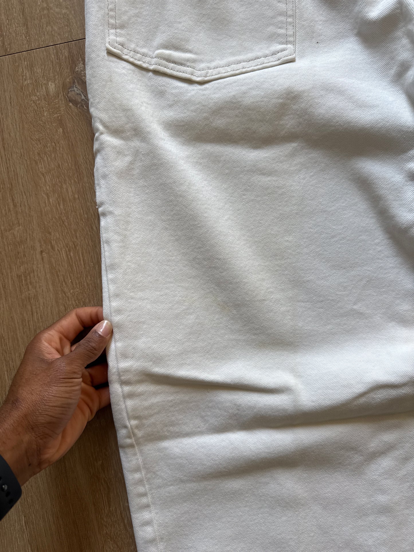 Vintage Boss Denim Cream Baggy Jeans