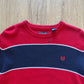 Chaps Classic-Fit Crewneck Red Stripe Sweater