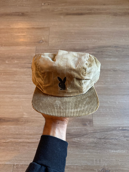 Vintage 90s Playboy Corduroy Fitted Hat