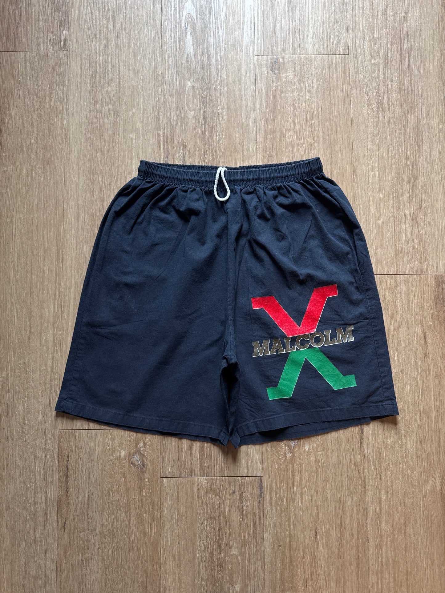 Vintage 90s Malcolm X Black History Shorts