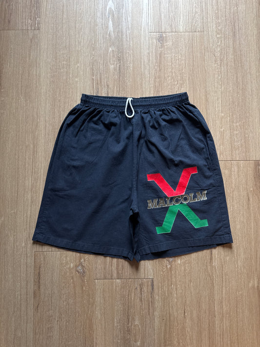 Vintage 90s Malcolm X Black History Shorts