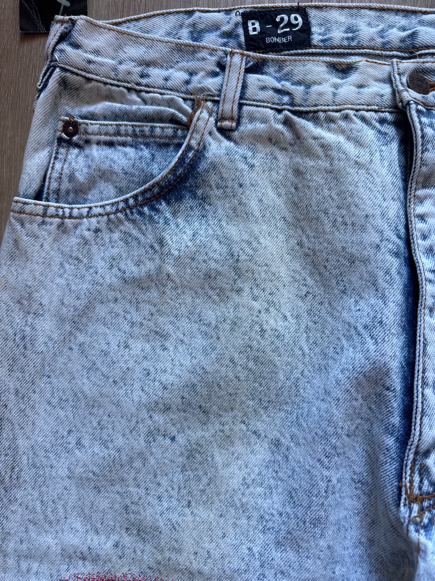 Vintage 90s B-29 Bomber Malcolm X By Ant Means Necessary Light Washed Denim Patched Jeans