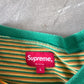 Supreme Multi Stripe Yellow Green Tee