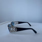 Vintage 90s Hip Hop Style Blue Tint Shades Glasses
